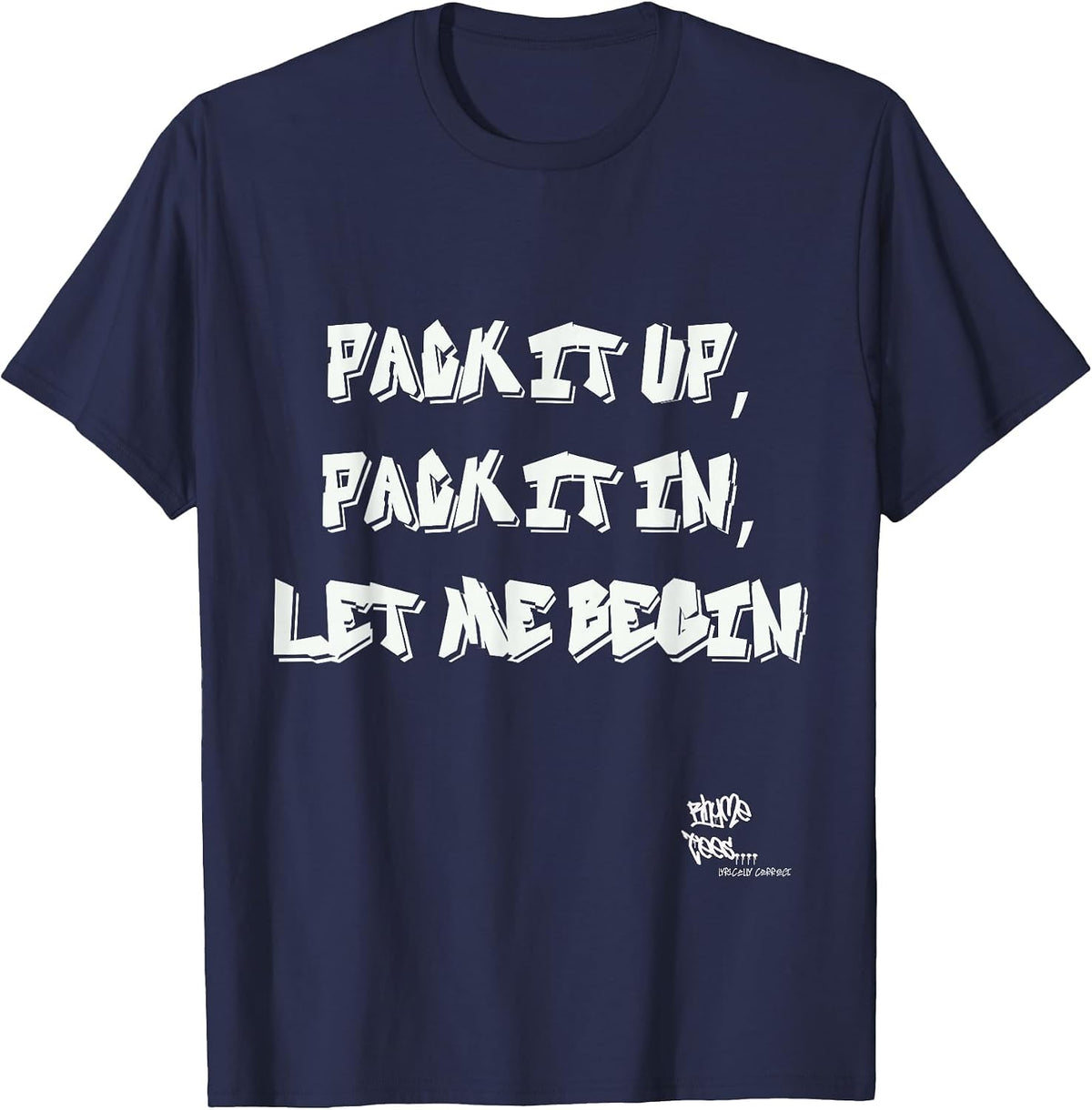 Old School Rap Hip Hop Jump Around Merch Lyrics 80s Graphic T-Shirt - Navy Blue