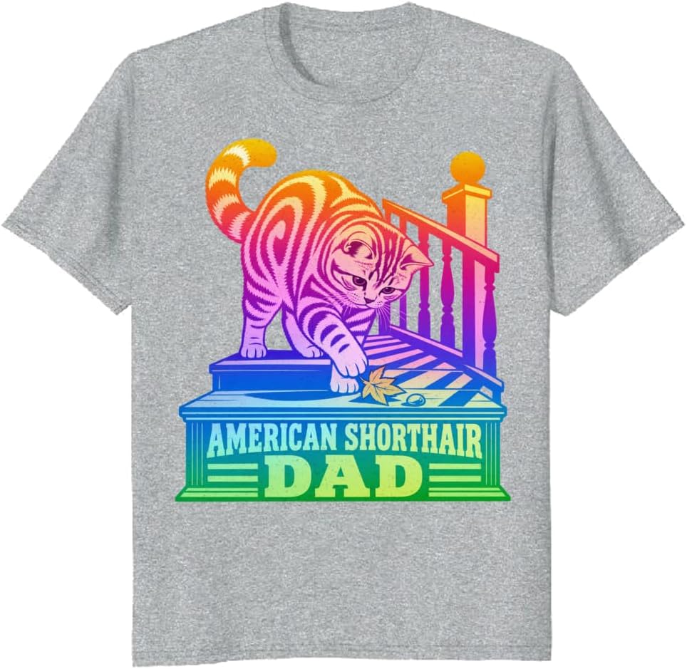 Turkish Angora Dad T-Shirt Clever Garden Cat Graphic Tee - S7
