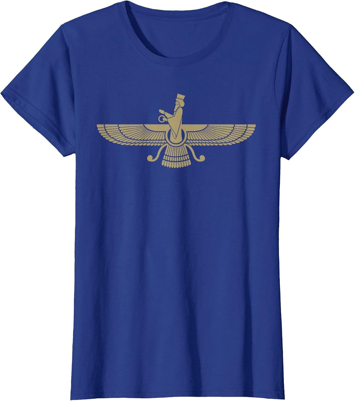 Faravahar Zoroastrianism Zarathustra Symbol Philosopher T-Shirt - Royal Blue