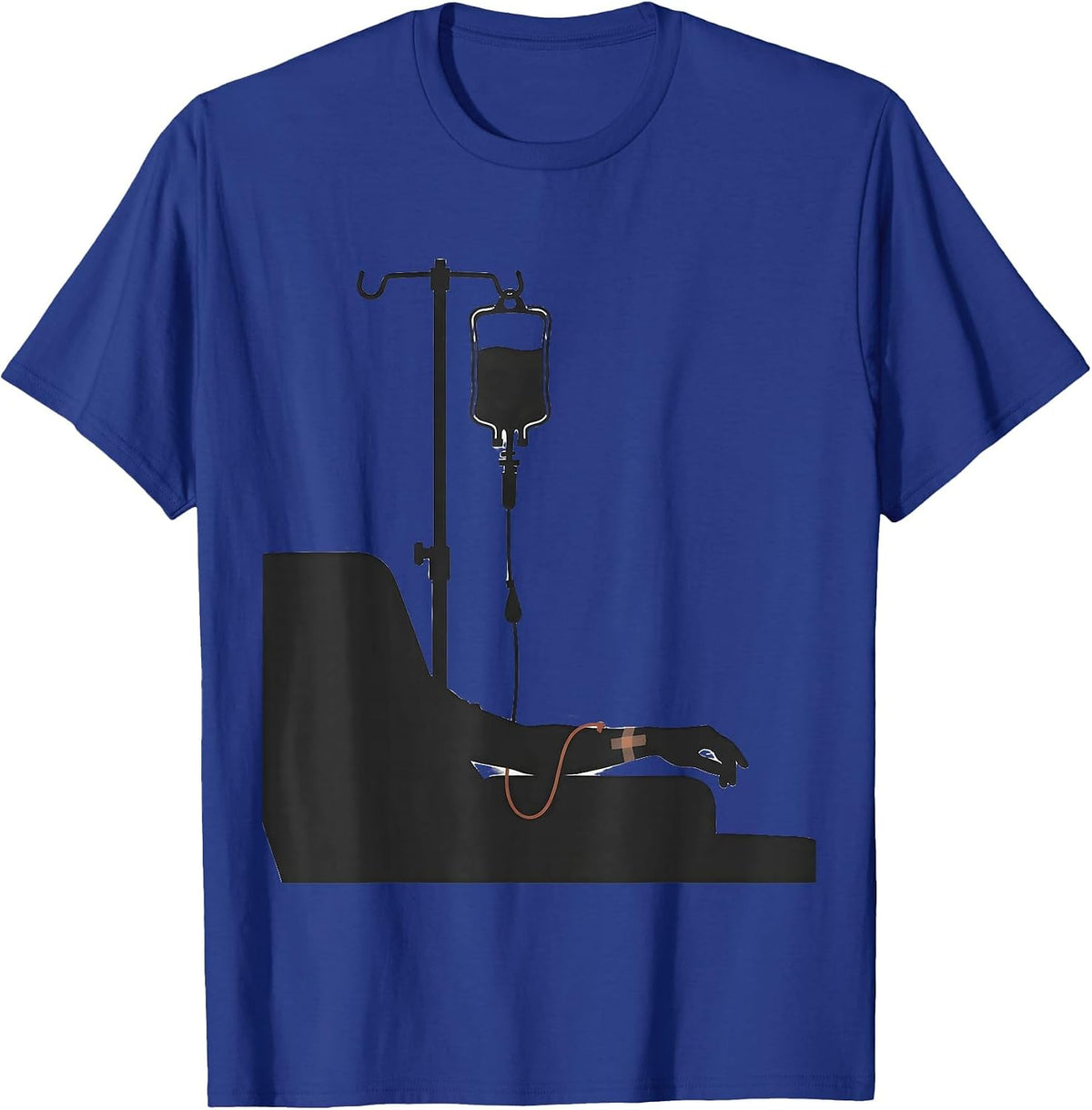 Men's Infusion Pole Minimalist Nurse Gift Comfort T-Shirt - Royal Blue