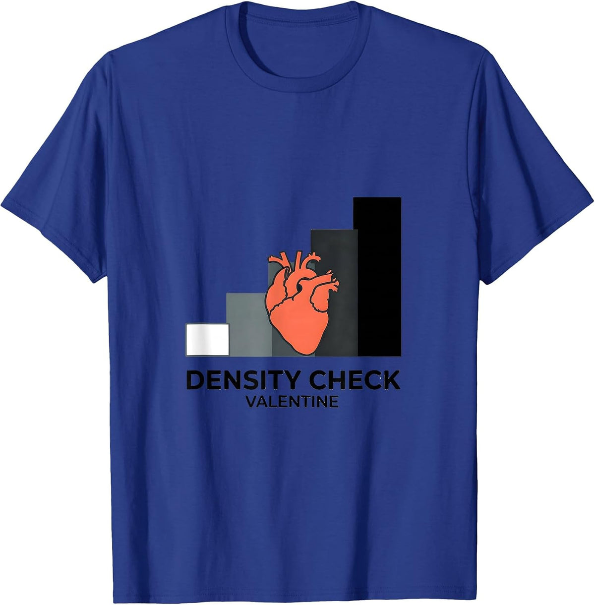 Men's Density Check Valentine Radiology Tech Skeleton Humor T-Shirt - Royal Blue