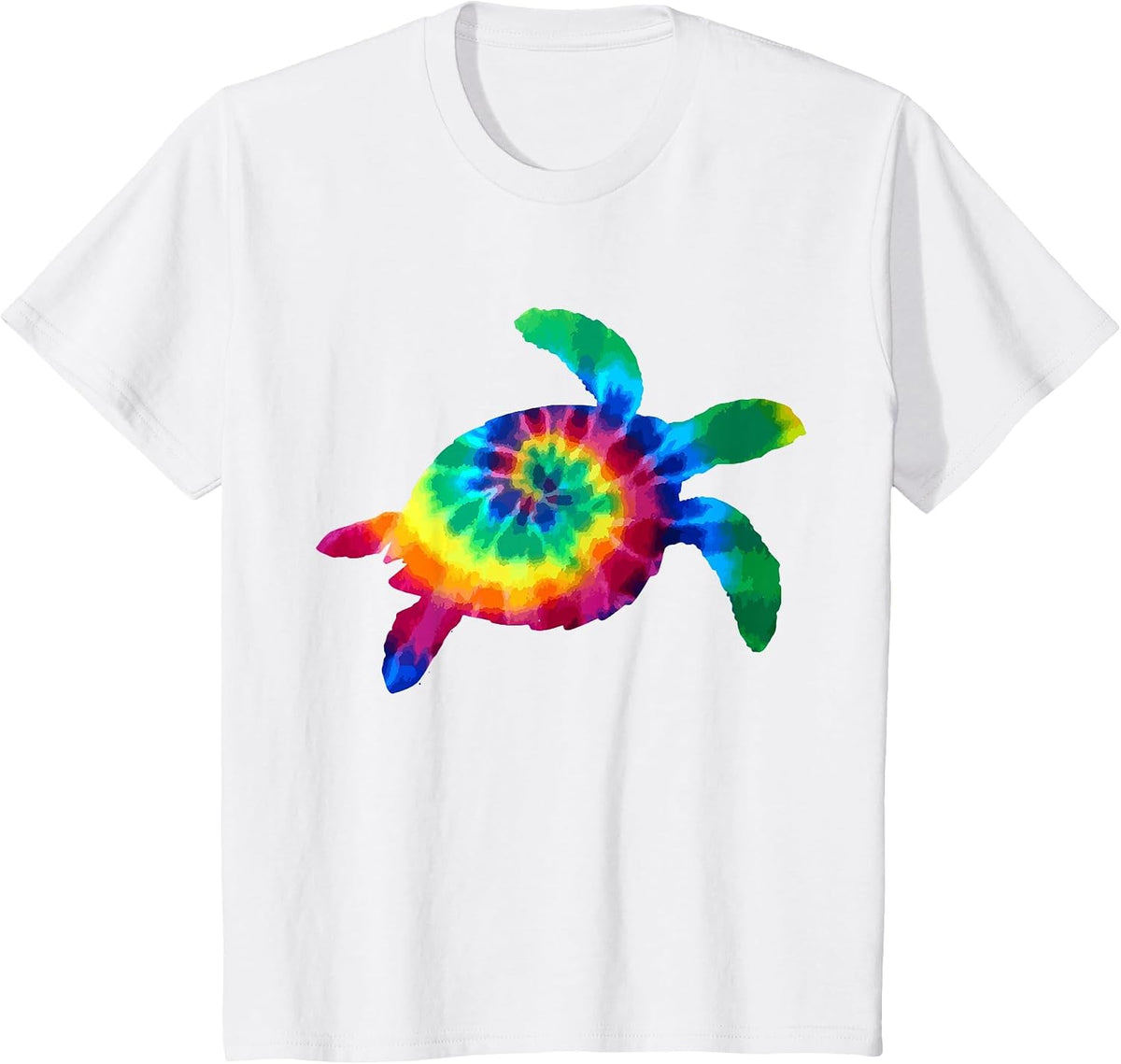 Tortoise Tie Dye Vintage Diving Diver T-Shirt - White