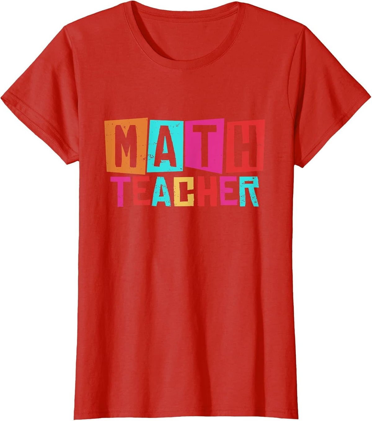 Math Teacher Women Men Mathematics School Math Teacher T-Shirt - Red