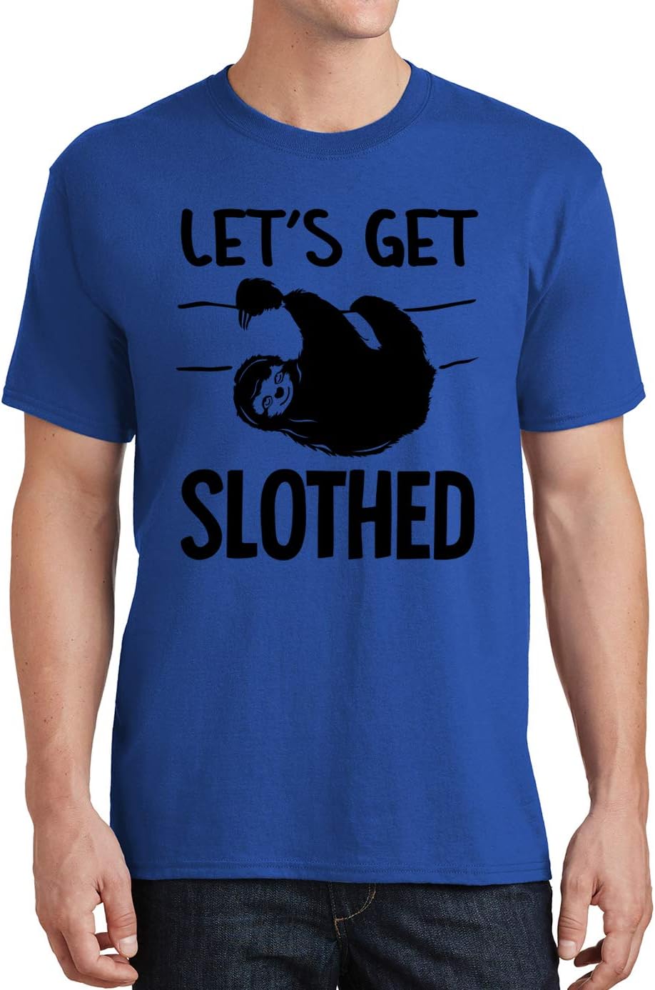 Lets Get Slothed Funny Sloth Lover Mens T-Shirt - Royal