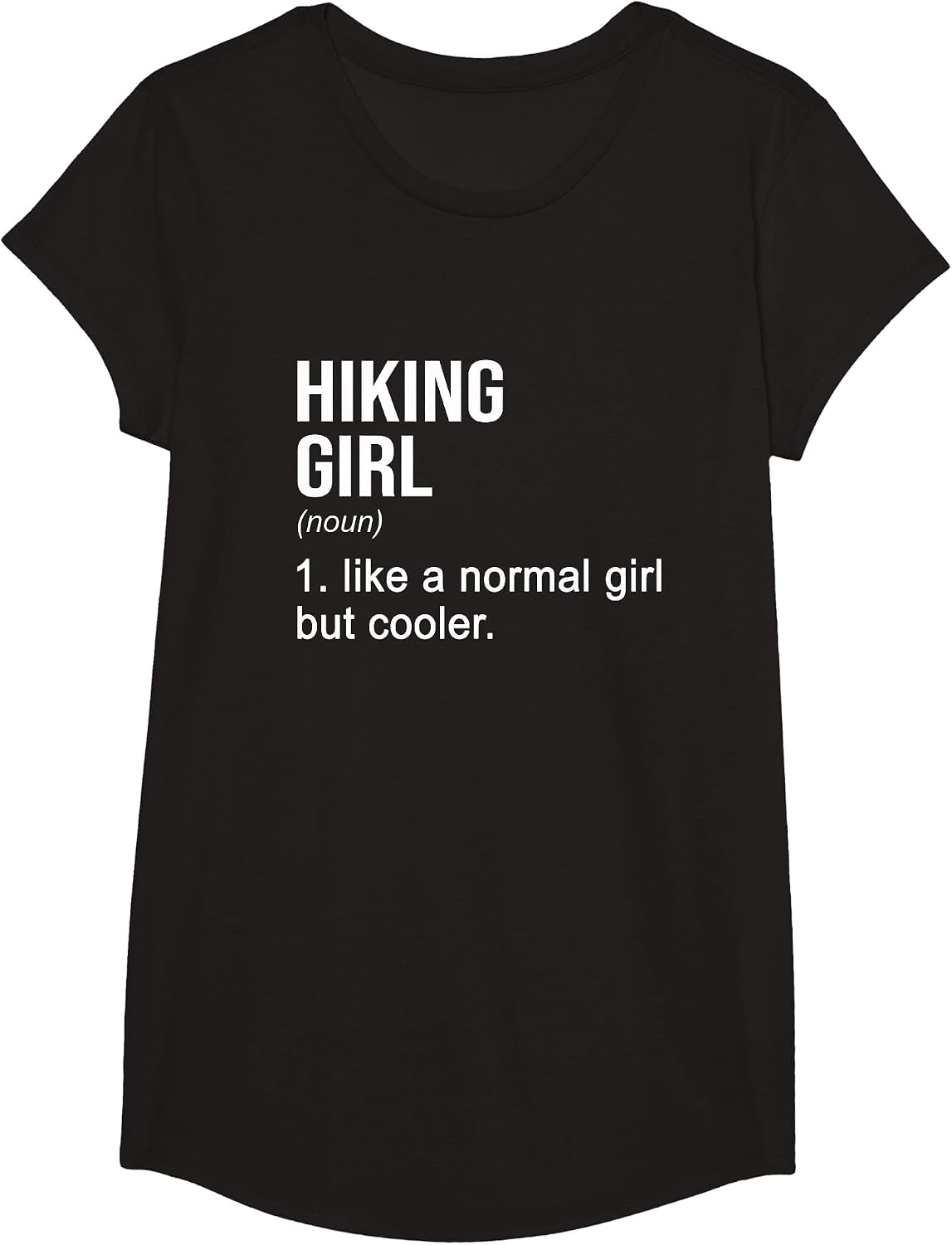Hiking Girl Noun Definition Hiking Hiker Mountaineering T-Shirt - Girls Black