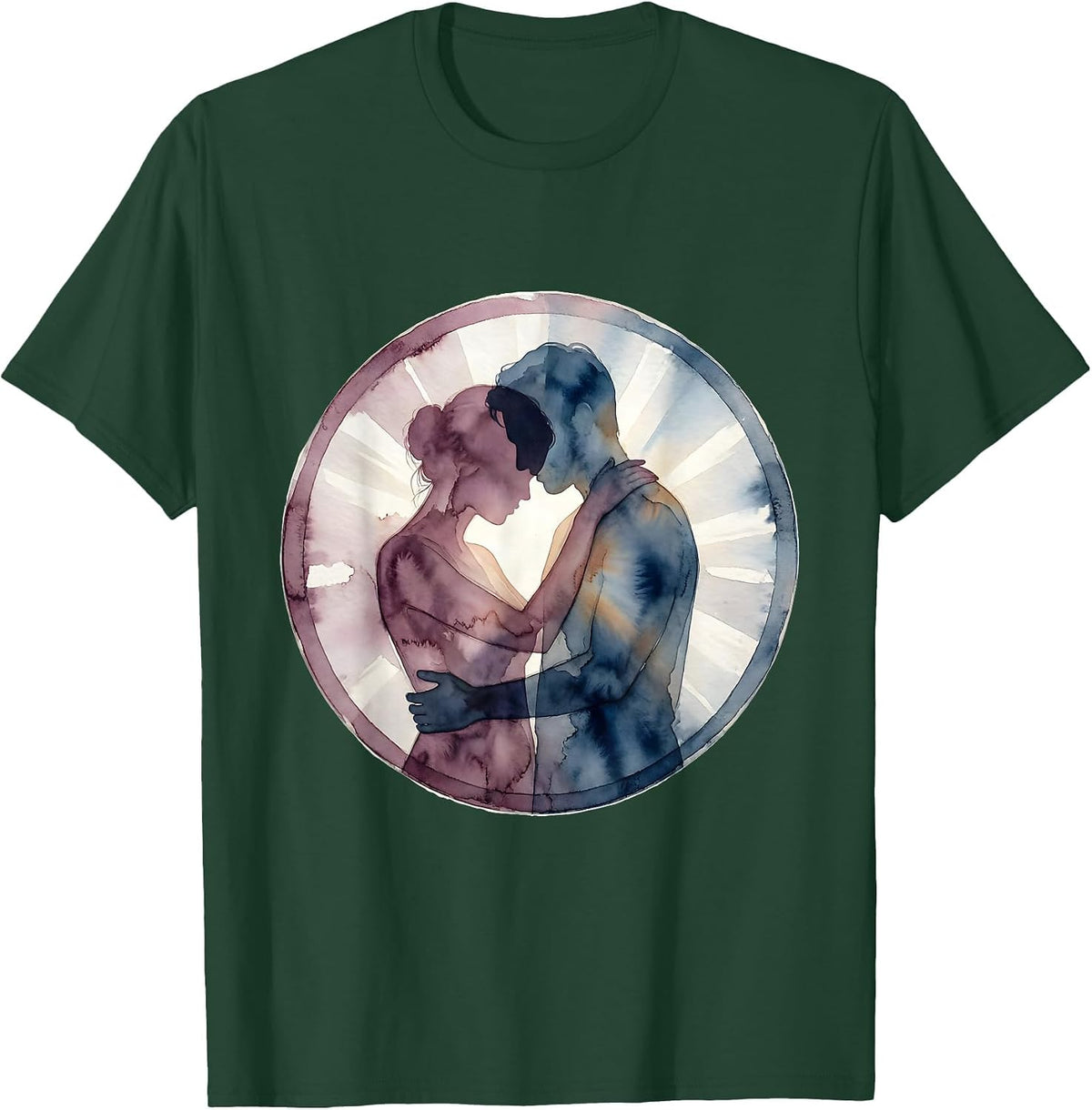 Dear Person Behind Me Hug Shadow Graphic T-Shirt - Dark Green