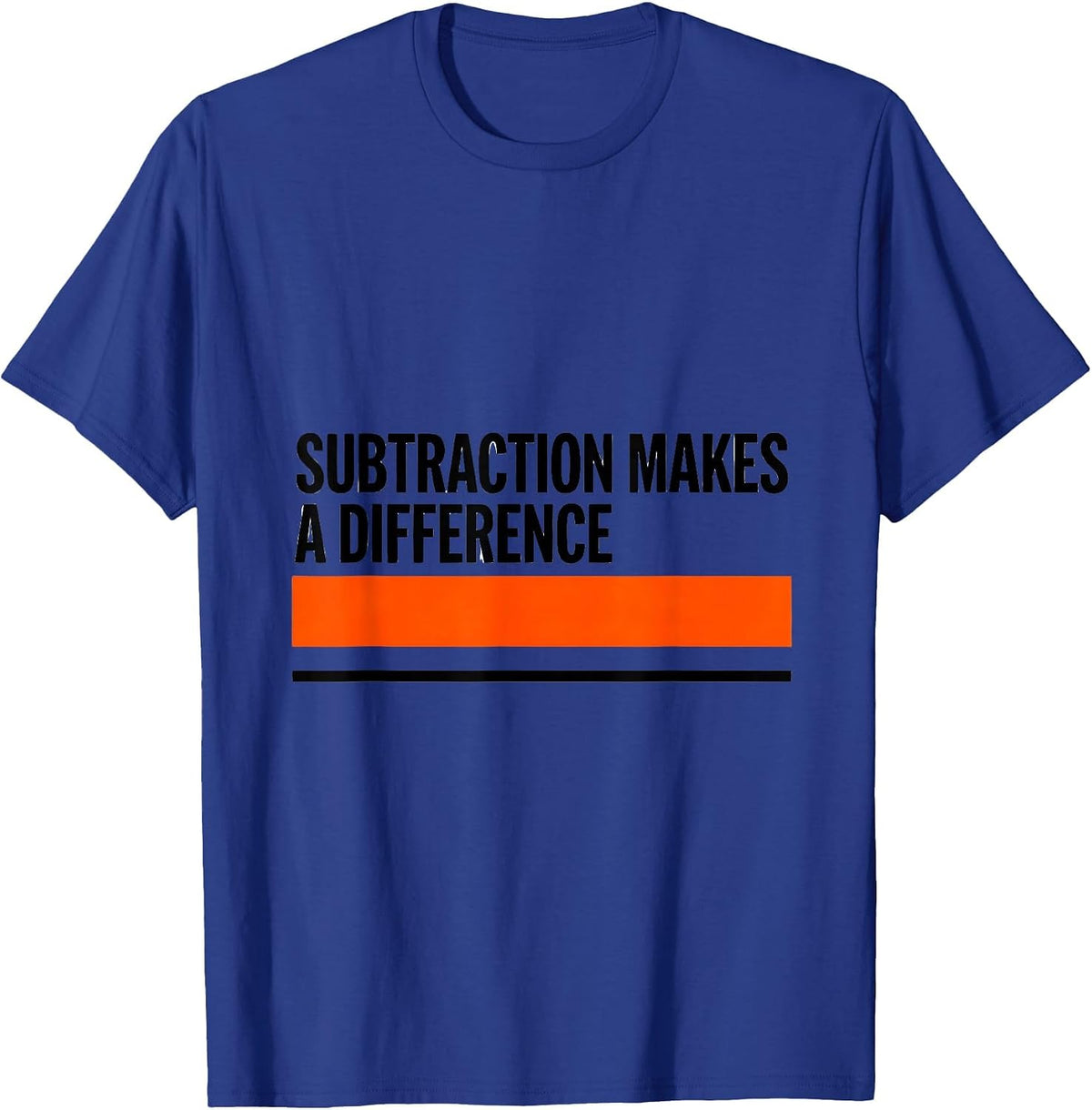 Men's Subtraction Makes A Difference Funny Math Teacher Humor T-Shirt - Royal Blue