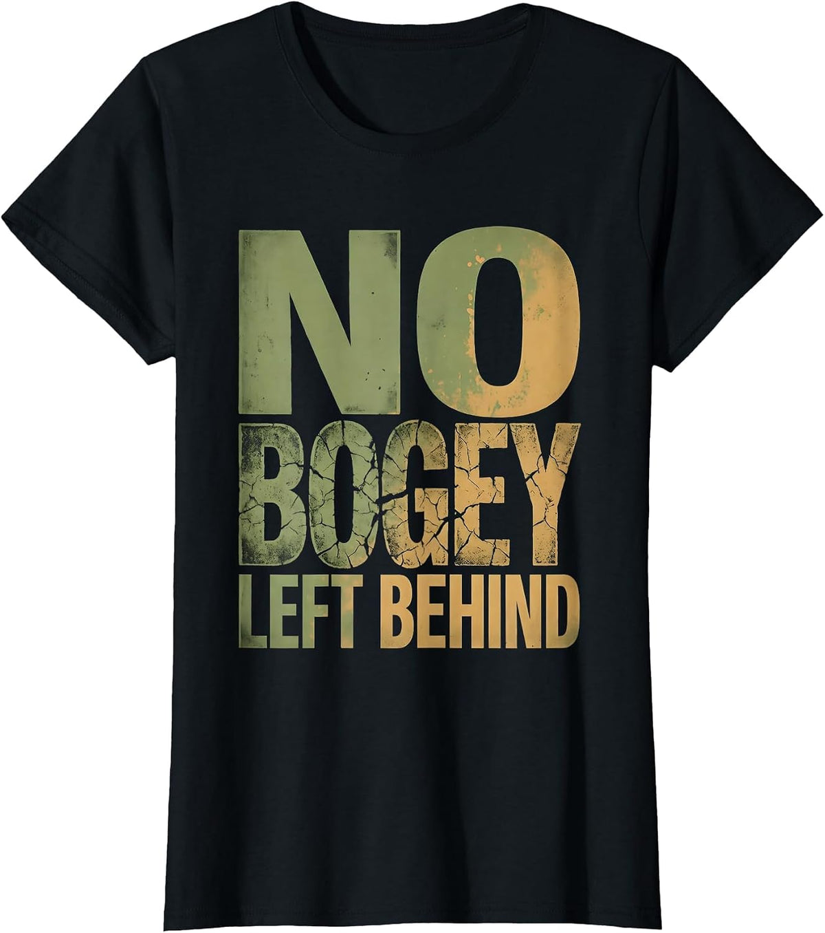 No Bogey Left Behind Funny Golf Design T-Shirt - Black