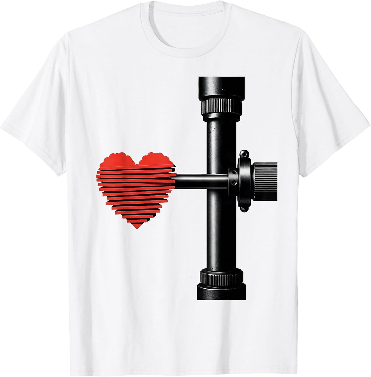 Men's Heart Plate Gym Humor Weightlifting Valentine Gift T-Shirt - White