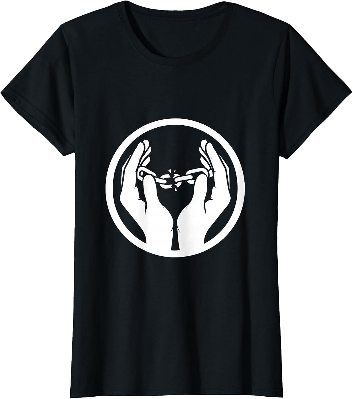 Suicide Awareness Broken Chain Reconnected Graphic T-Shirt - Black