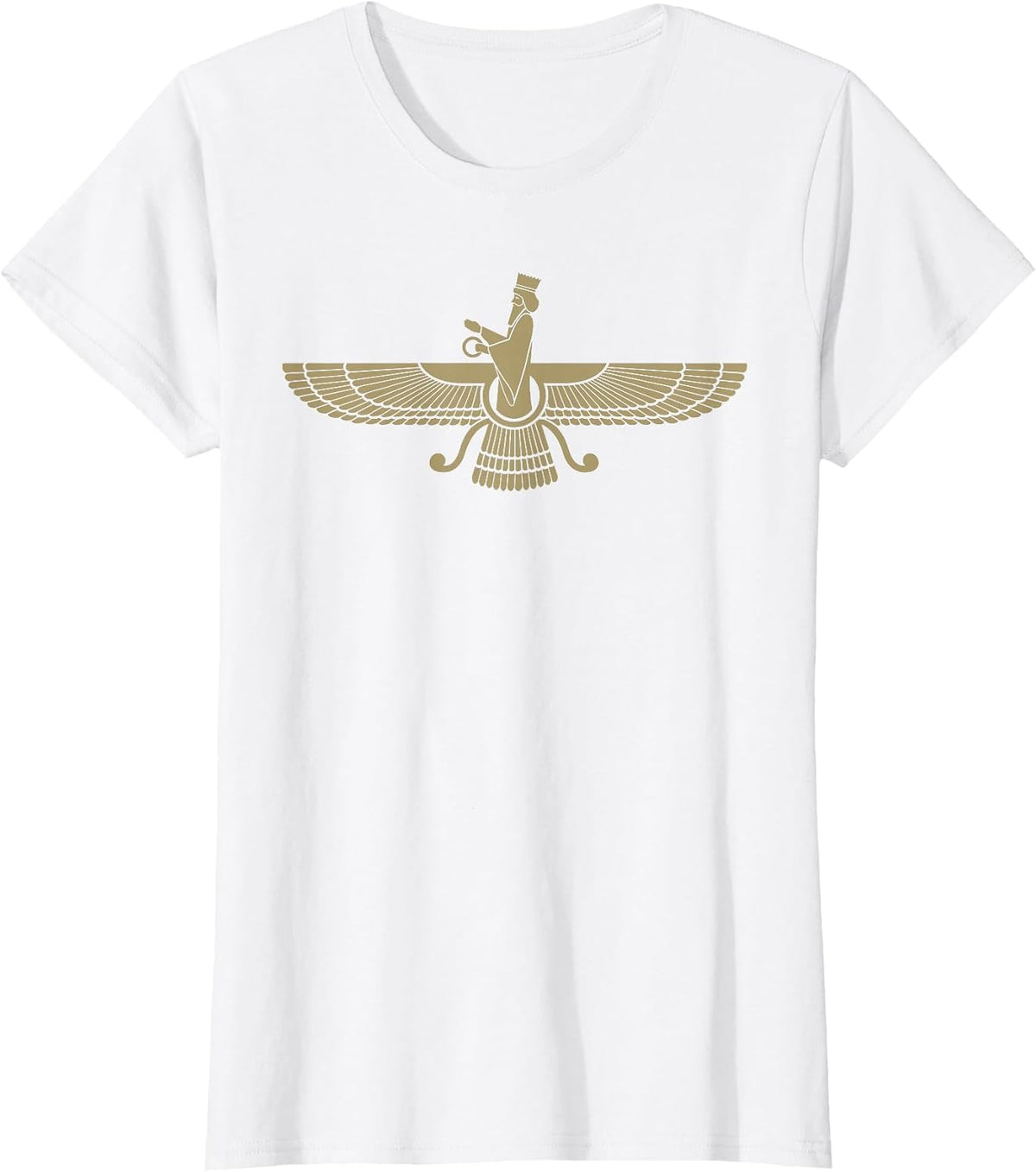 Faravahar Zoroastrianism Zarathustra Symbol Philosopher T-Shirt - White