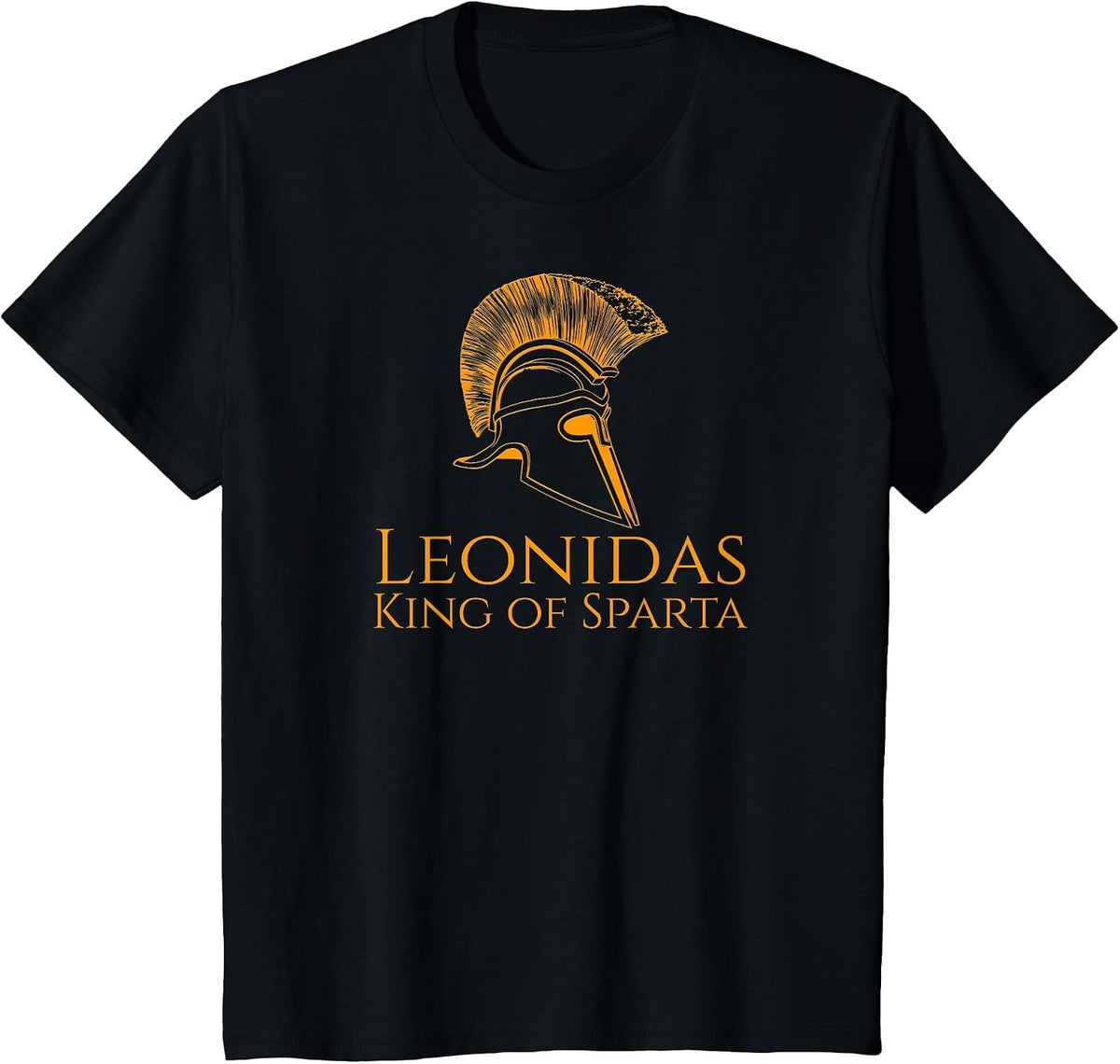 Ancient Greece T-Shirt - Leonidas King of Sparta T-Shirt - Black