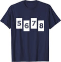 5678 Cheer Graphic Matching Team Competition Dance Practice T-Shirt - Navy Blue