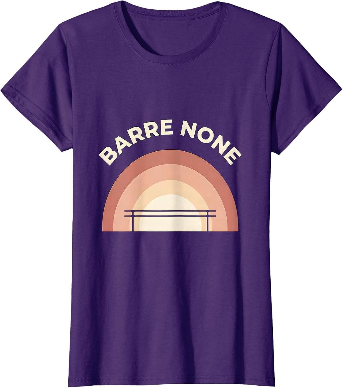 Women's Barre None Balletcore Elegant Dance Design T-Shirt - Purple