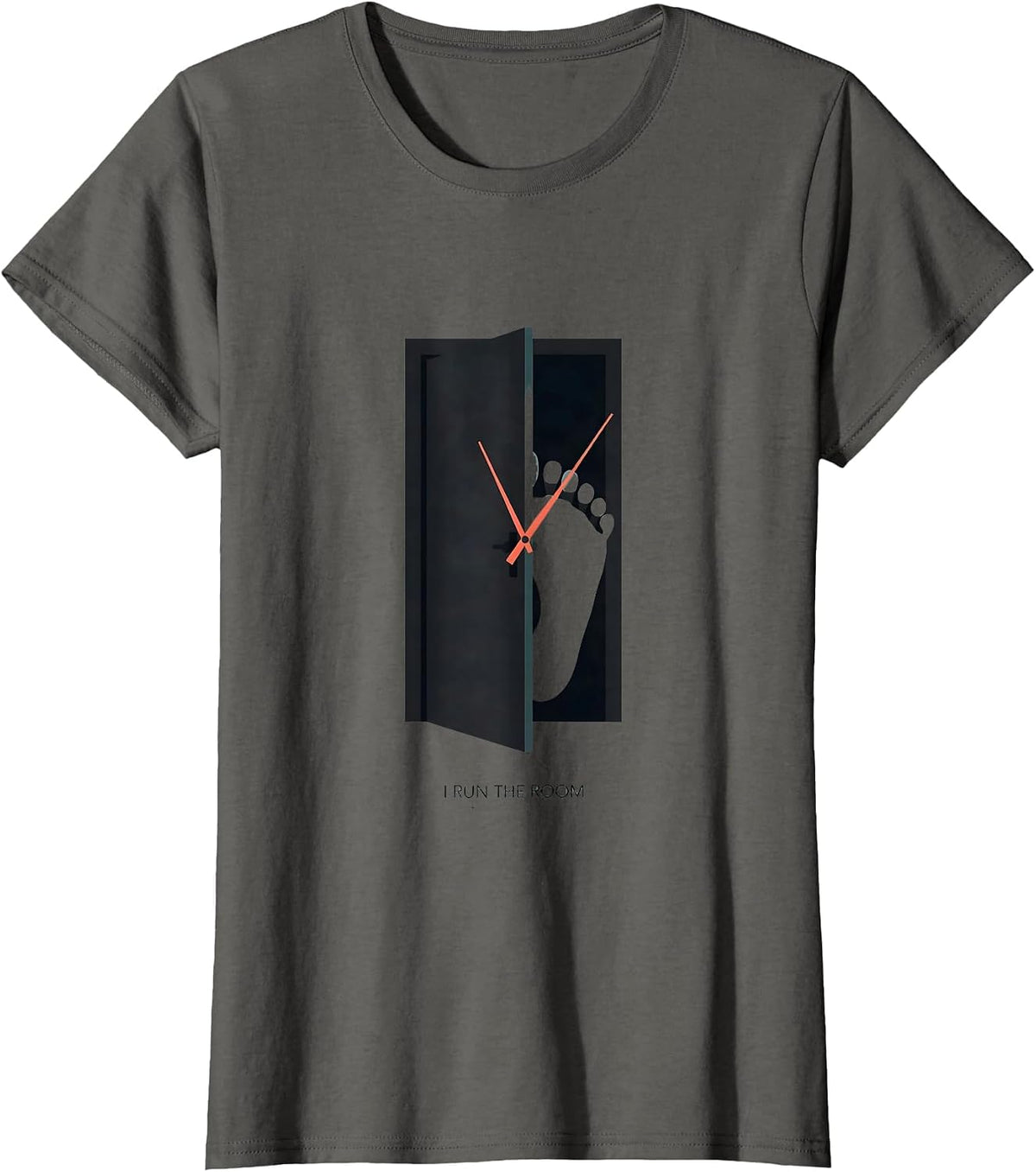 Women's I Run The Room OB-GYN Squad Nurse OB Tech Gag Gift T-Shirt - Asphalt Grey