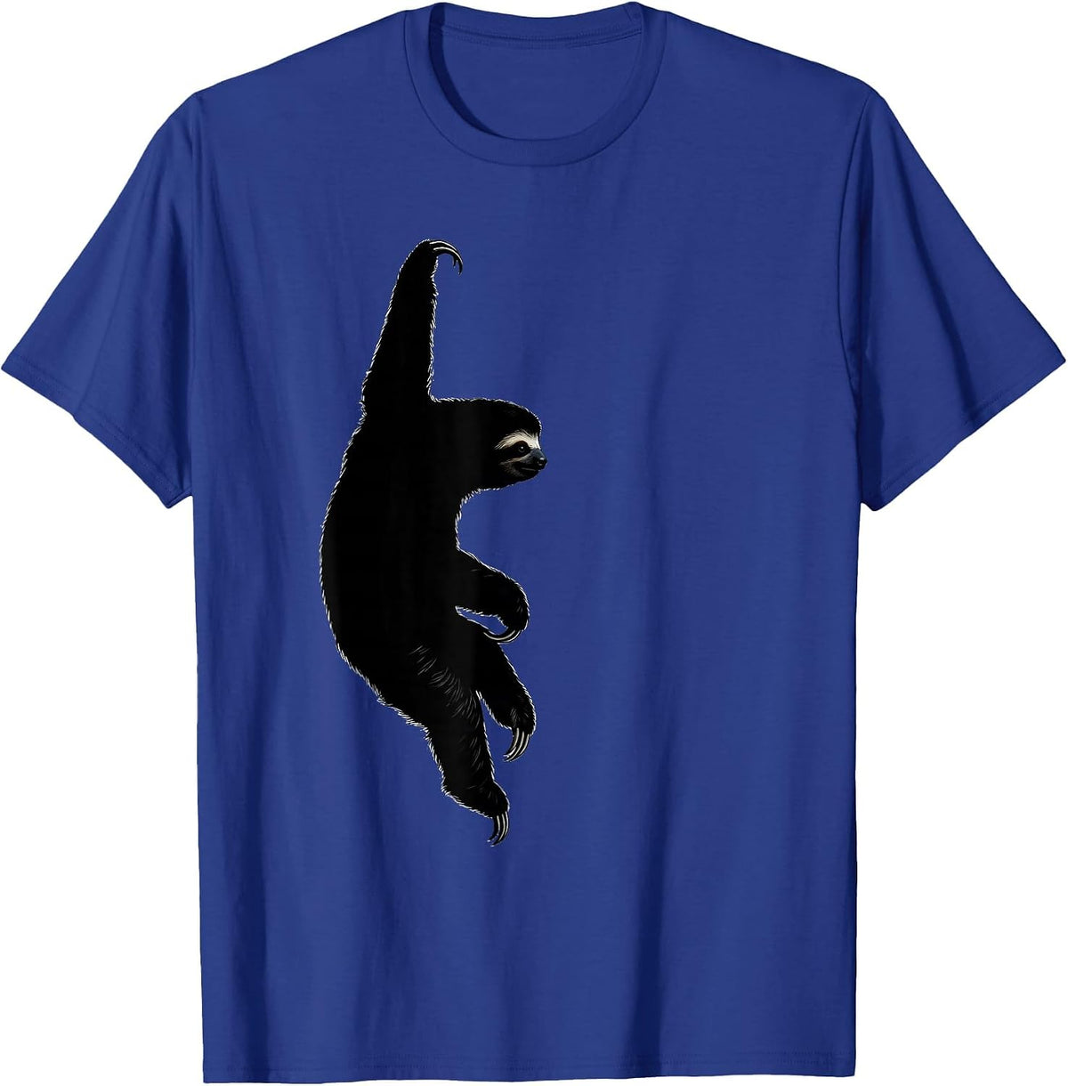 Men's Sloth Silhouette Funny Lazy Animal Lover Gift T-Shirt - Royal Blue