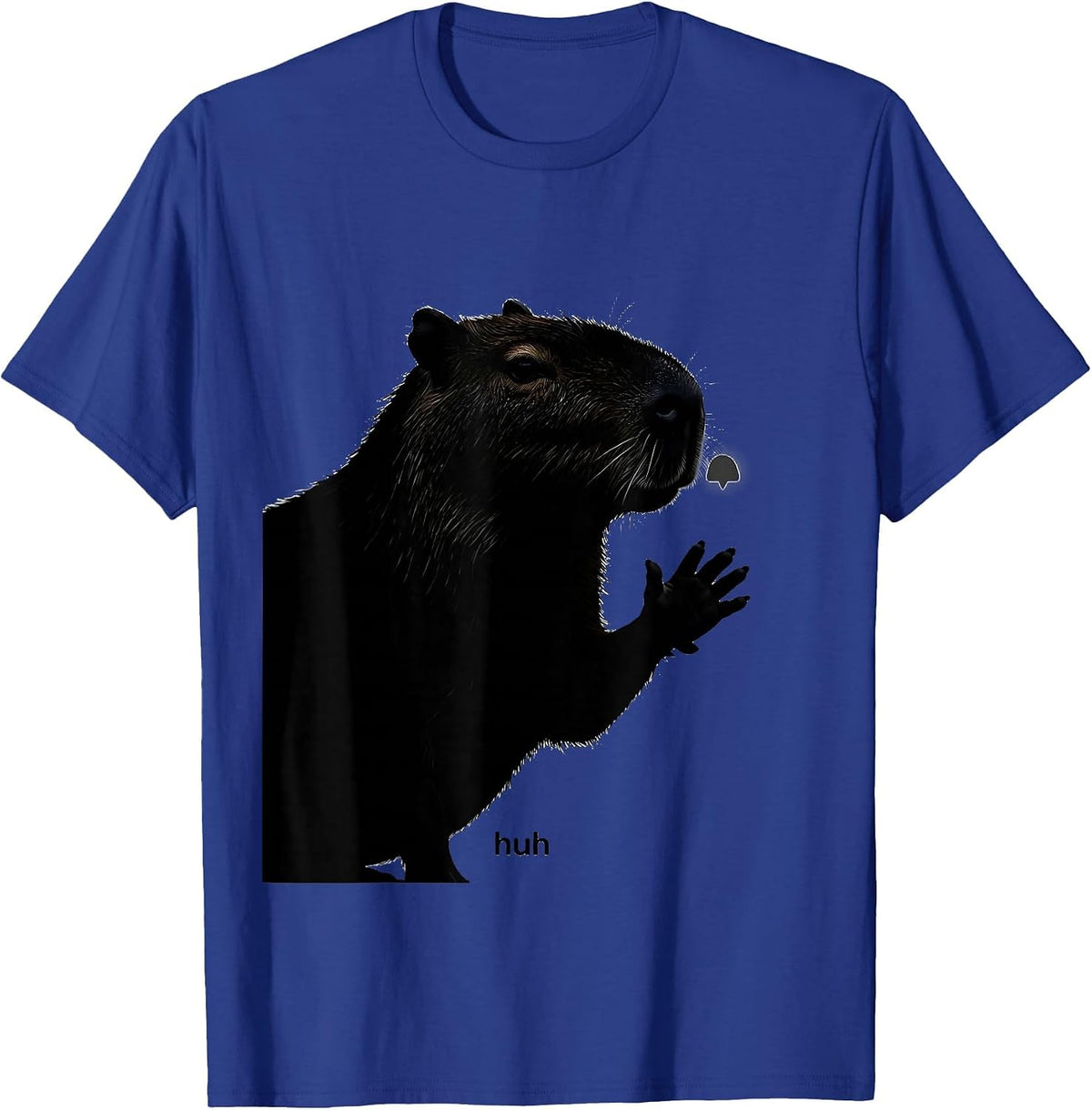 huh Funny Capybara Meme Animal Humor Internet T-Shirt - Royal Blue
