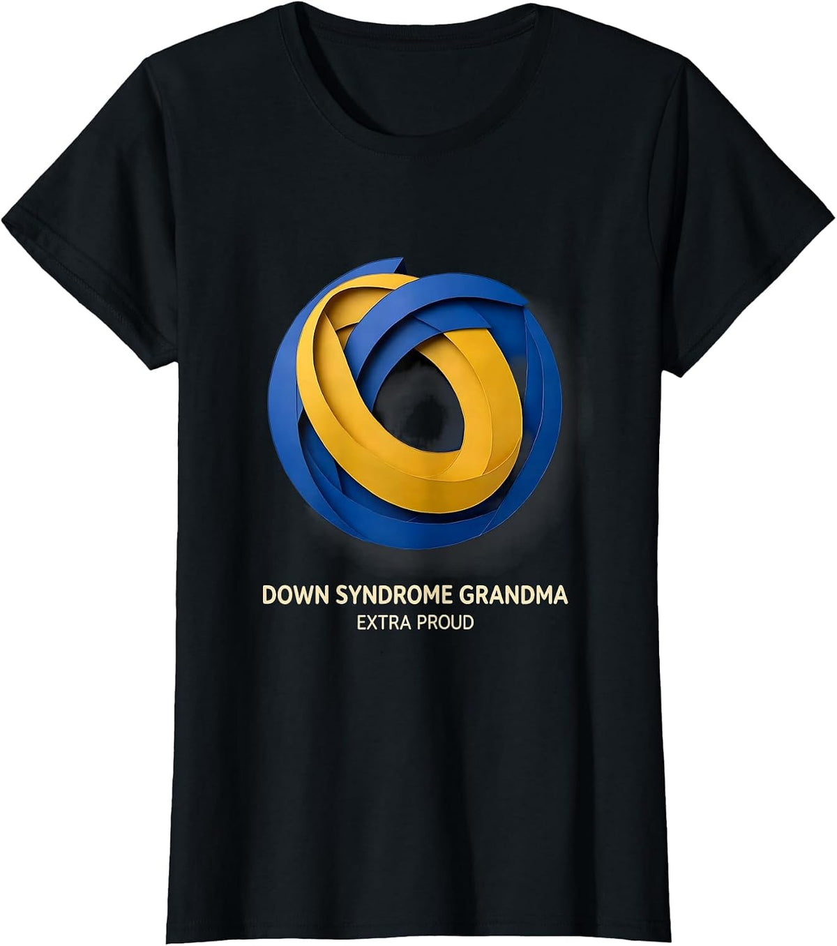 Down Syndrome Grandma Extra Proud Family Support Awareness T-Shirt - Black