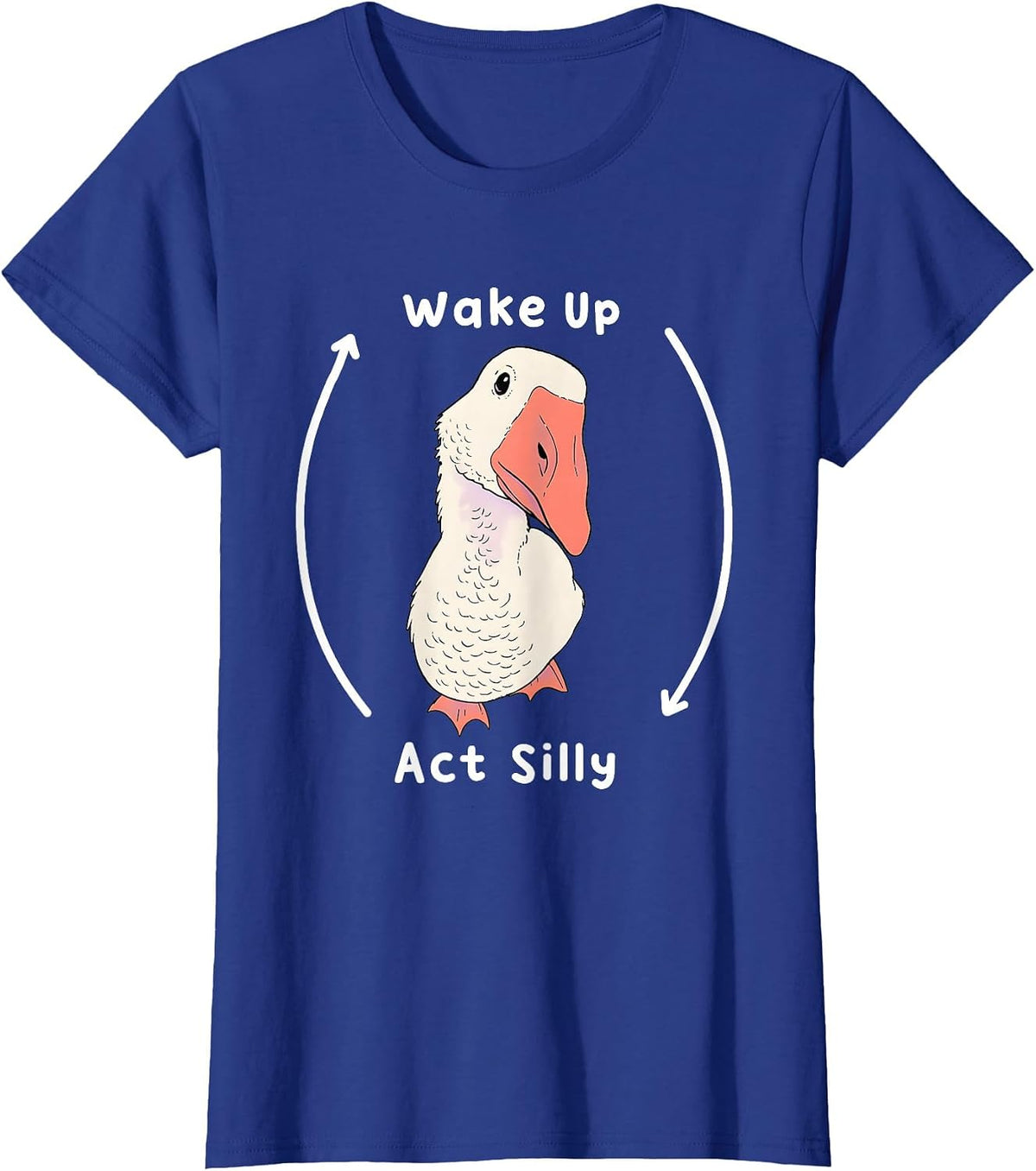 Wake Up Act Silly Duck T-Shirt - Royal Blue