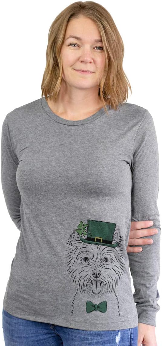 Inkopious St. Patrick's Day Welma the Westie West Highland Terrier Dog Triblend T-Shirt - Unisex Long Sleeve