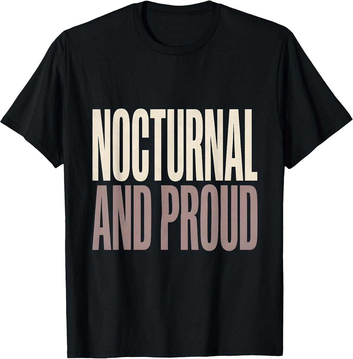 Men's Nocturnal and Proud Opossum Design T-Shirt - Black