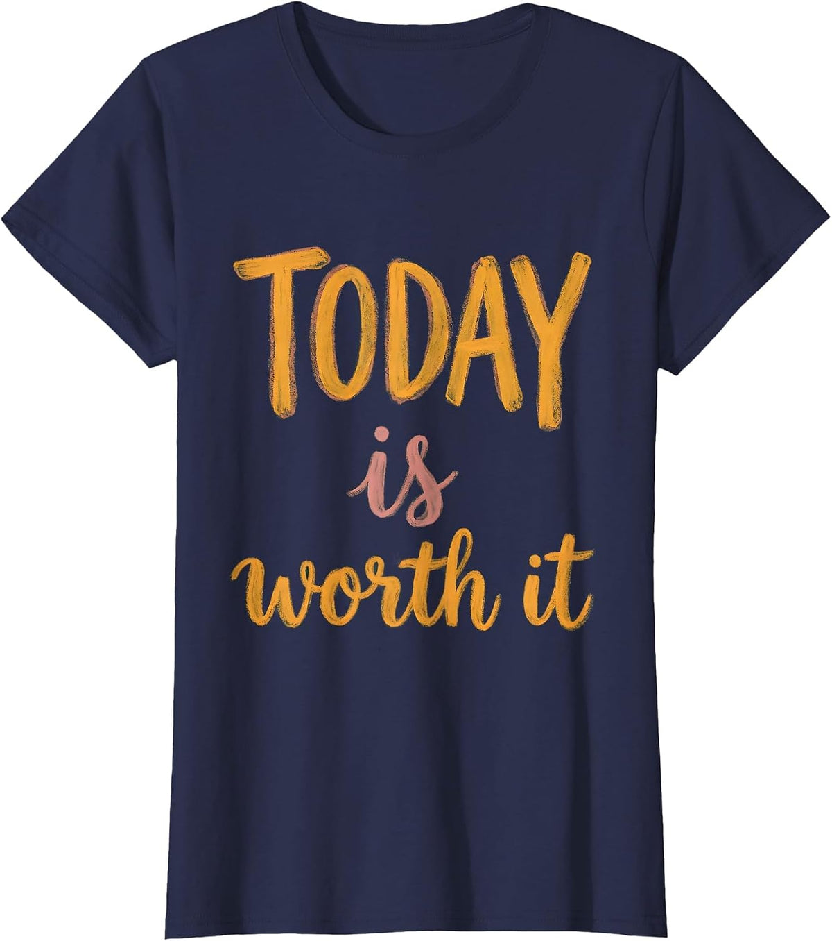 Women's Today Is Worth It Suicide Prevention Awareness T-Shirt - Navy Blue