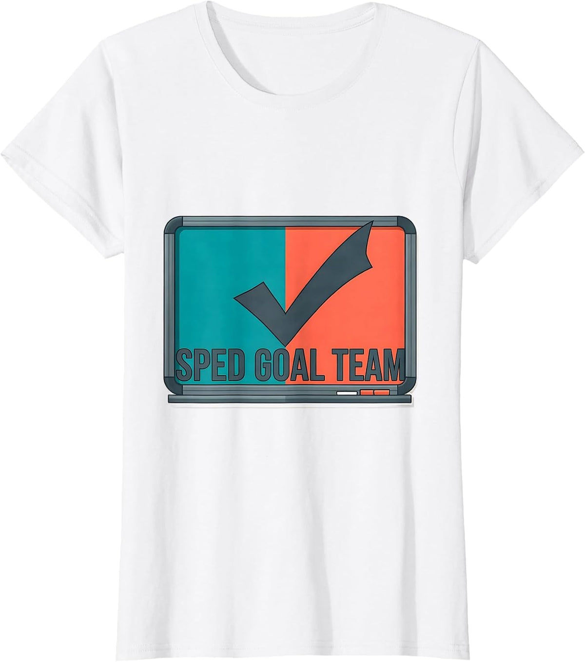 Women's SPED Goal Team Special Education Teacher Squad Pride T-Shirt - White
