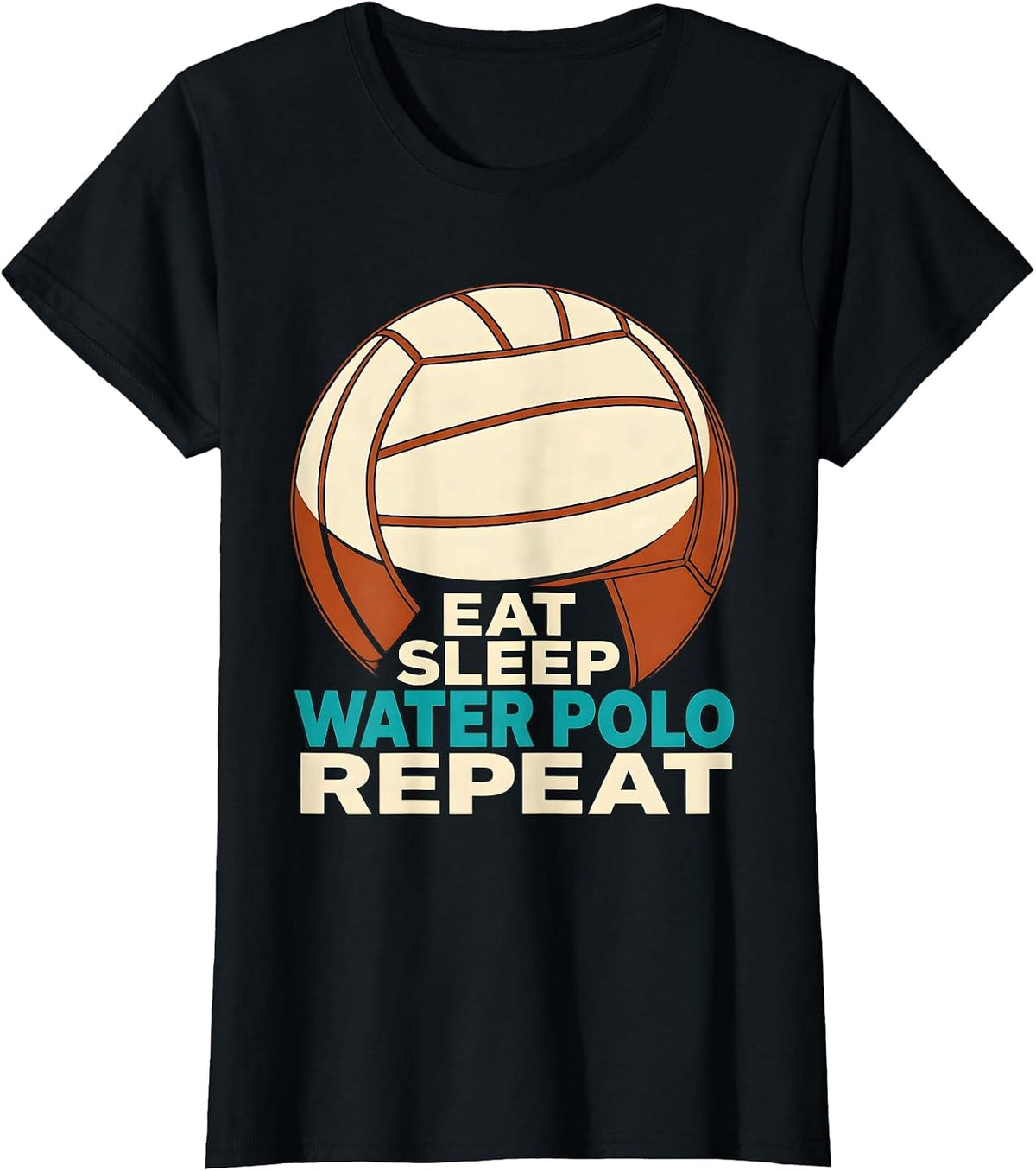 Eat Sleep Water Polo Repeat Funny Water Polo Player Humor T-Shirt - Black