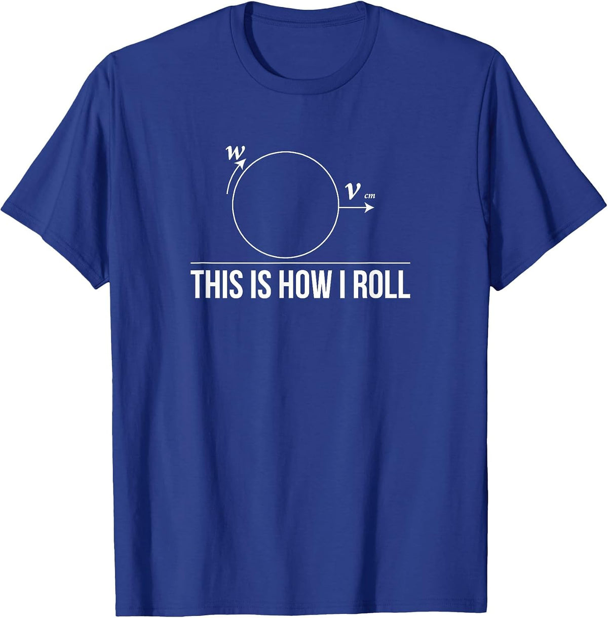This is How I roll Sarcasm Novelty Shirt Math Funny Math T-Shirt - Royal Blue