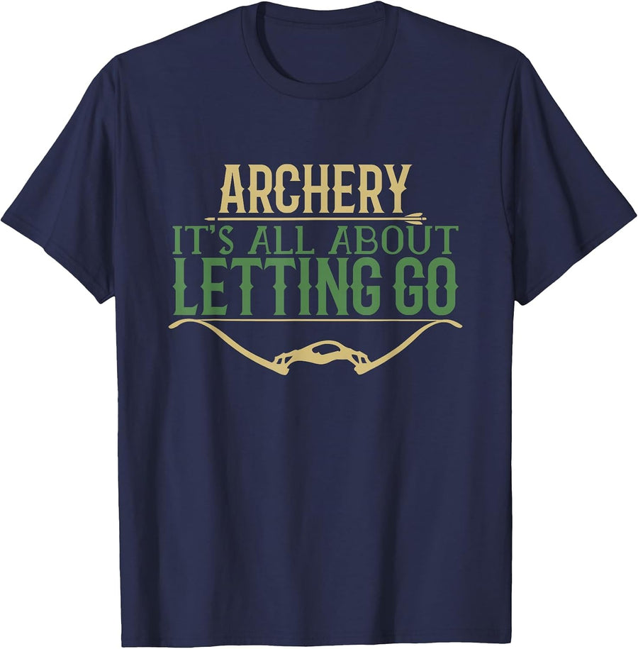 Archery It's All About Letting Go, Archery T-Shirt - Navy Blue