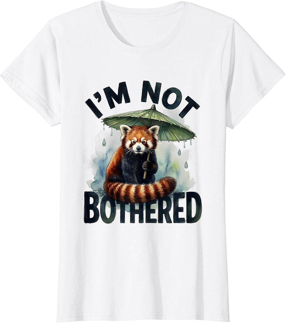 I'm Not Bothered Cute Red Panda Lover Gift for Panda Fans T-Shirt - White