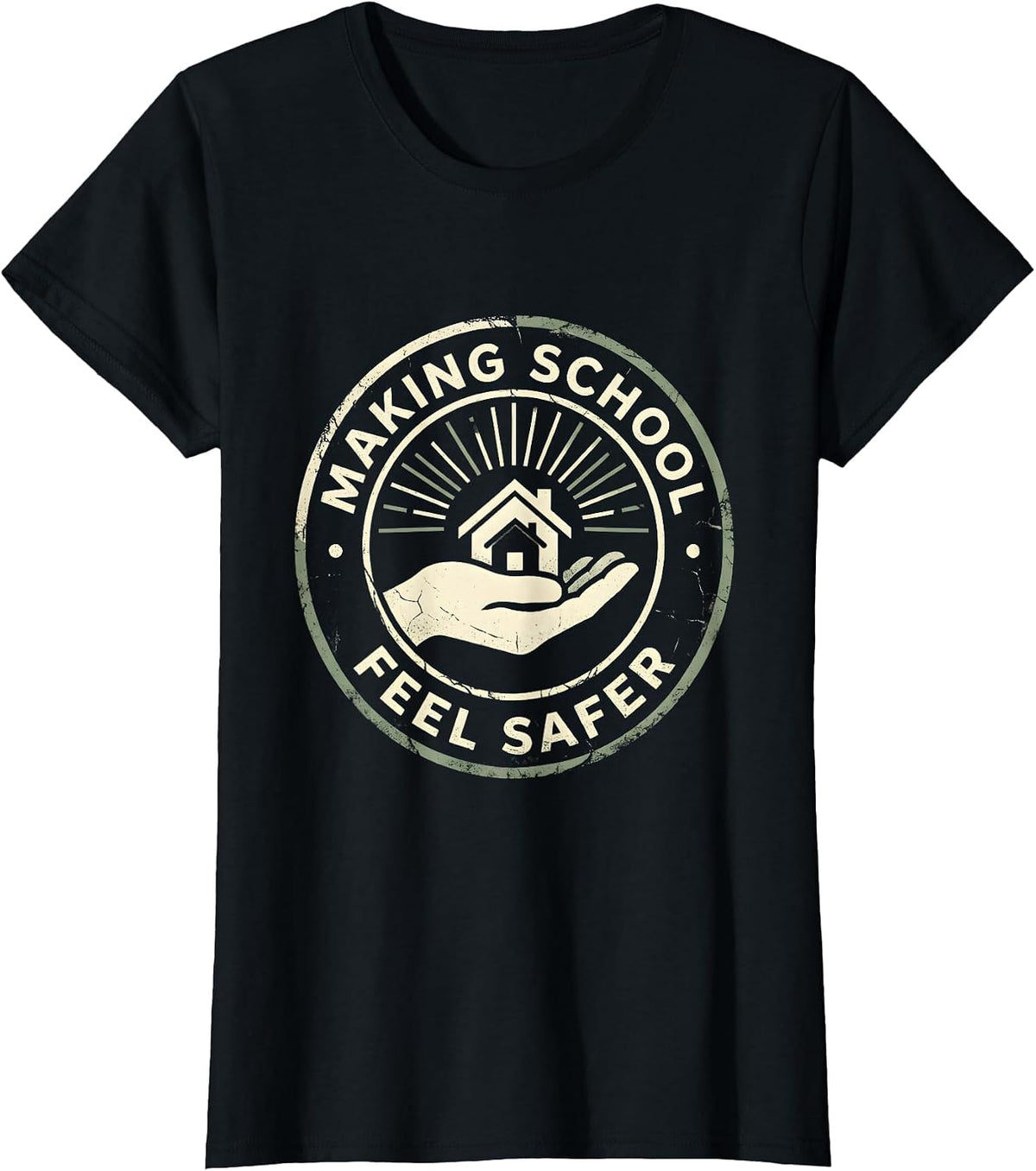 Making School Feel Safer School Psychologist Design T-Shirt - Black