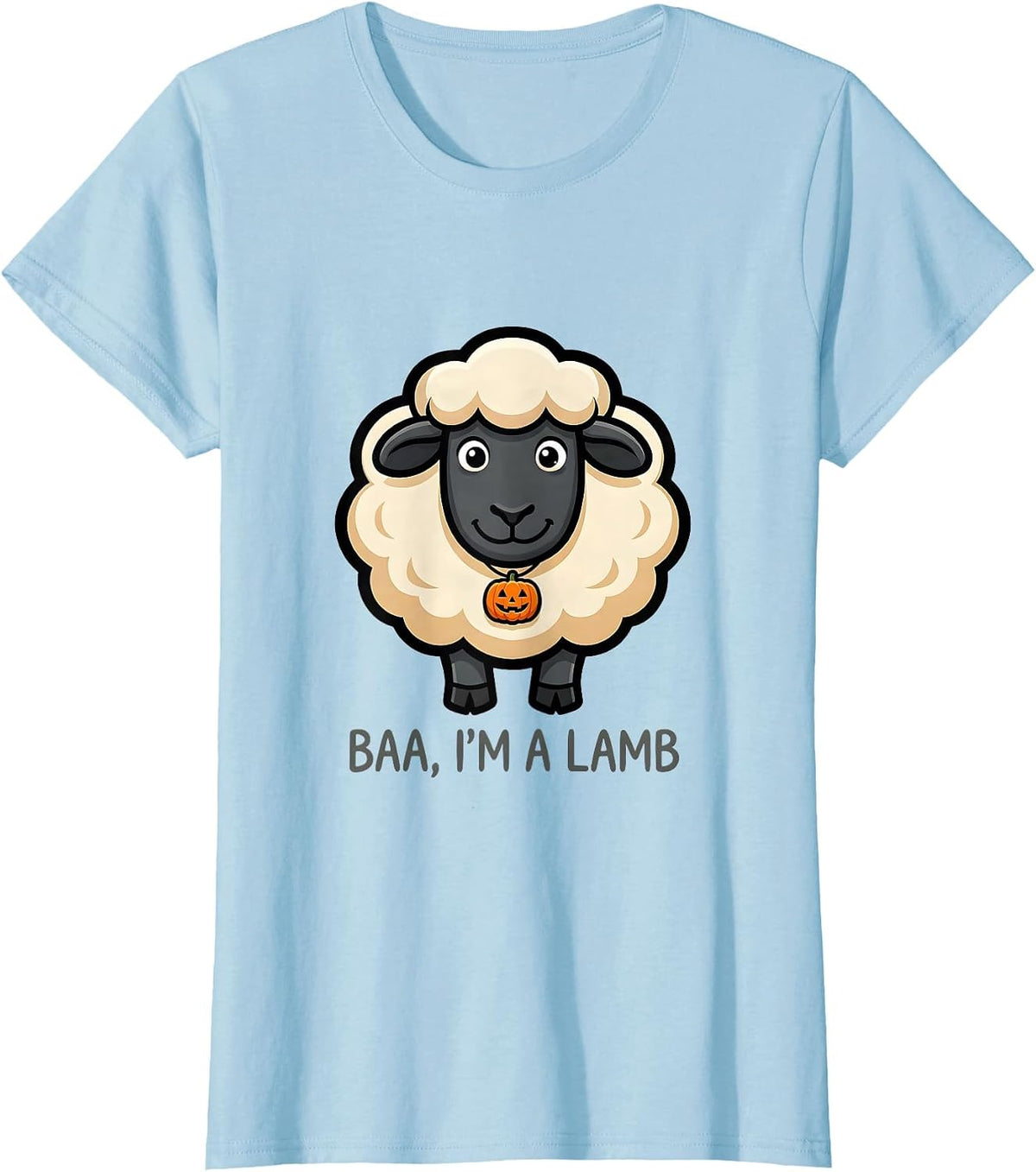 Baa I'm A Lamb Cute Sheep Halloween Costume Party Wear T-Shirt - Baby Blue
