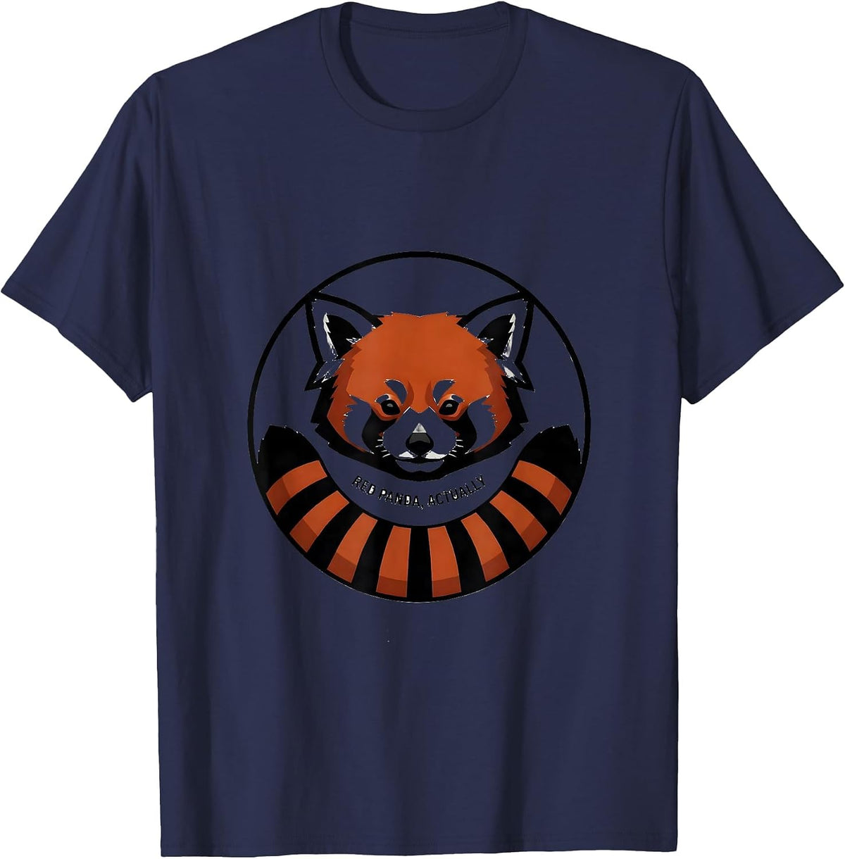 Men's Red Panda, Actually Funny Cute Panda Lover Humor T-Shirt - Navy Blue