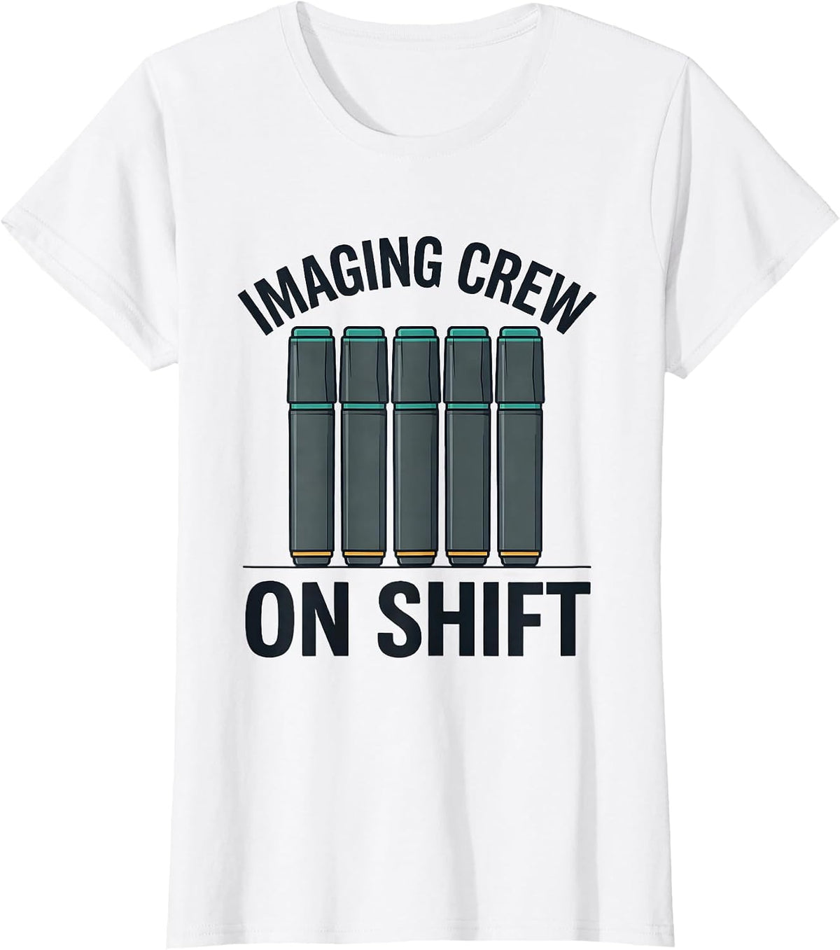 Women's Imaging Crew On Shift Funny Radiology Tech Appreciation Week T-Shirt - White