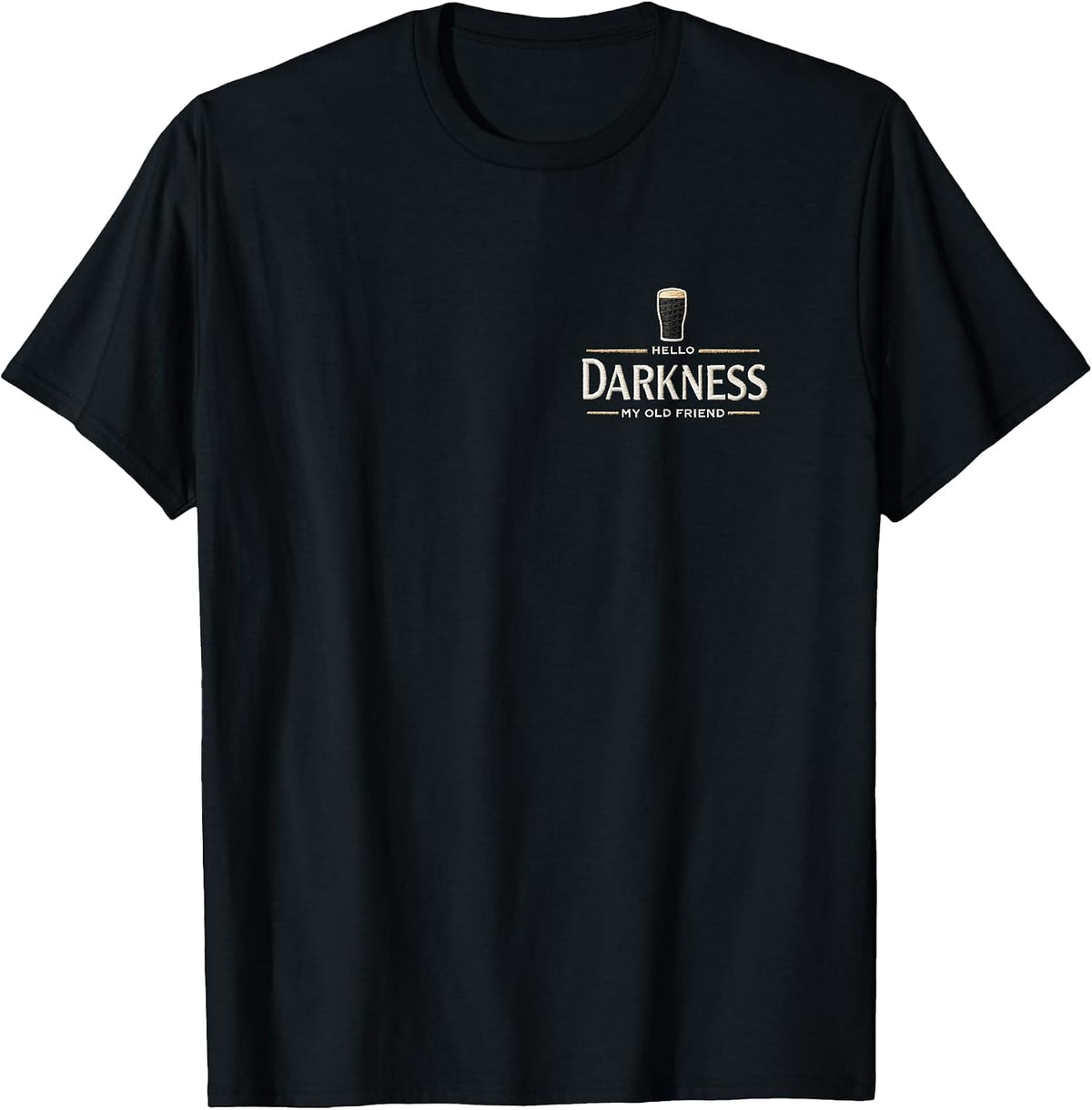 Men's Hello Darkness My Old Friend T-Shirt - Black