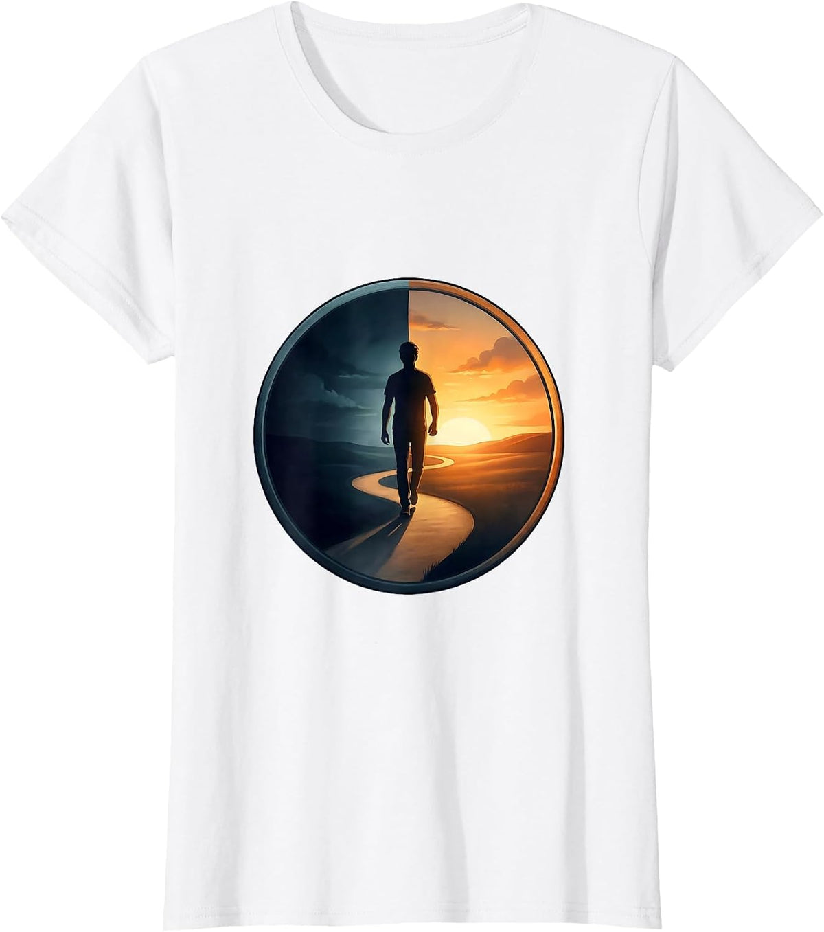 Suicide Prevention Stepping Into the Light Design T-Shirt - White