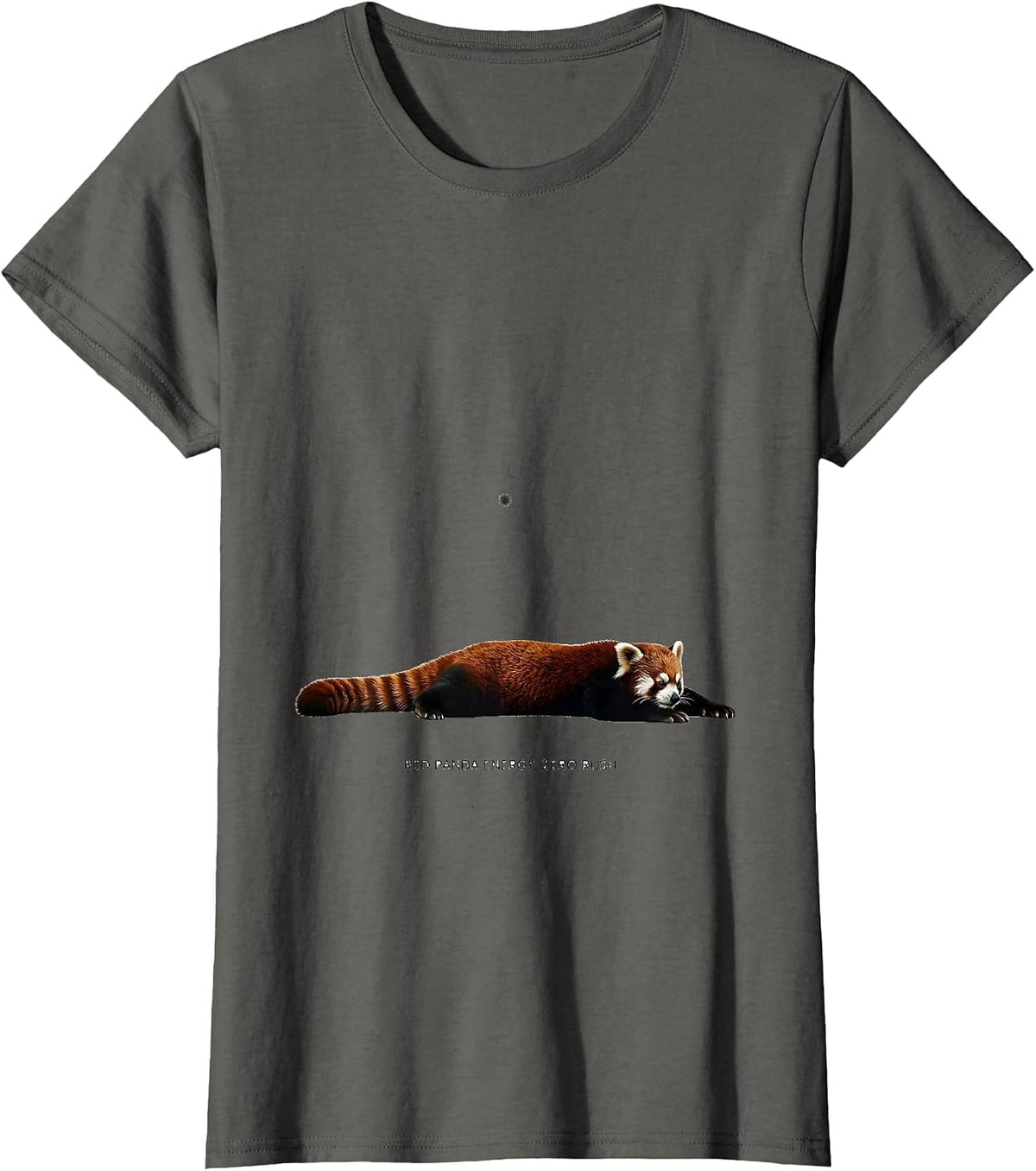 Women's Red Panda Energy Zero Rush Cute Panda Lover Gift T-Shirt - Asphalt Grey