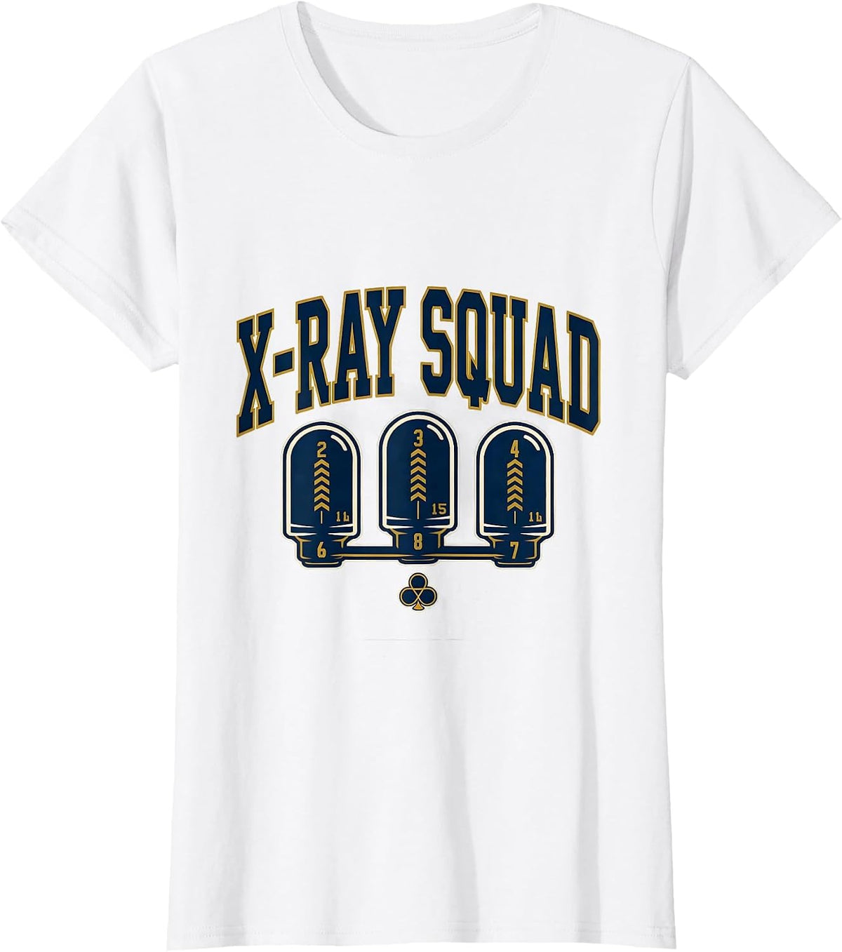 X-Ray Squad Sports Radiology Tech Rad Tech Crew T-Shirt - White