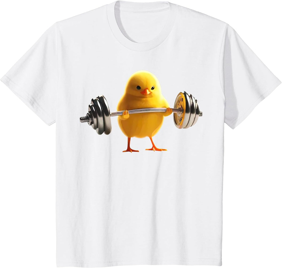 Weightlifting Chick Gym Bodybuilding Workout Fitness T-Shirt - White
