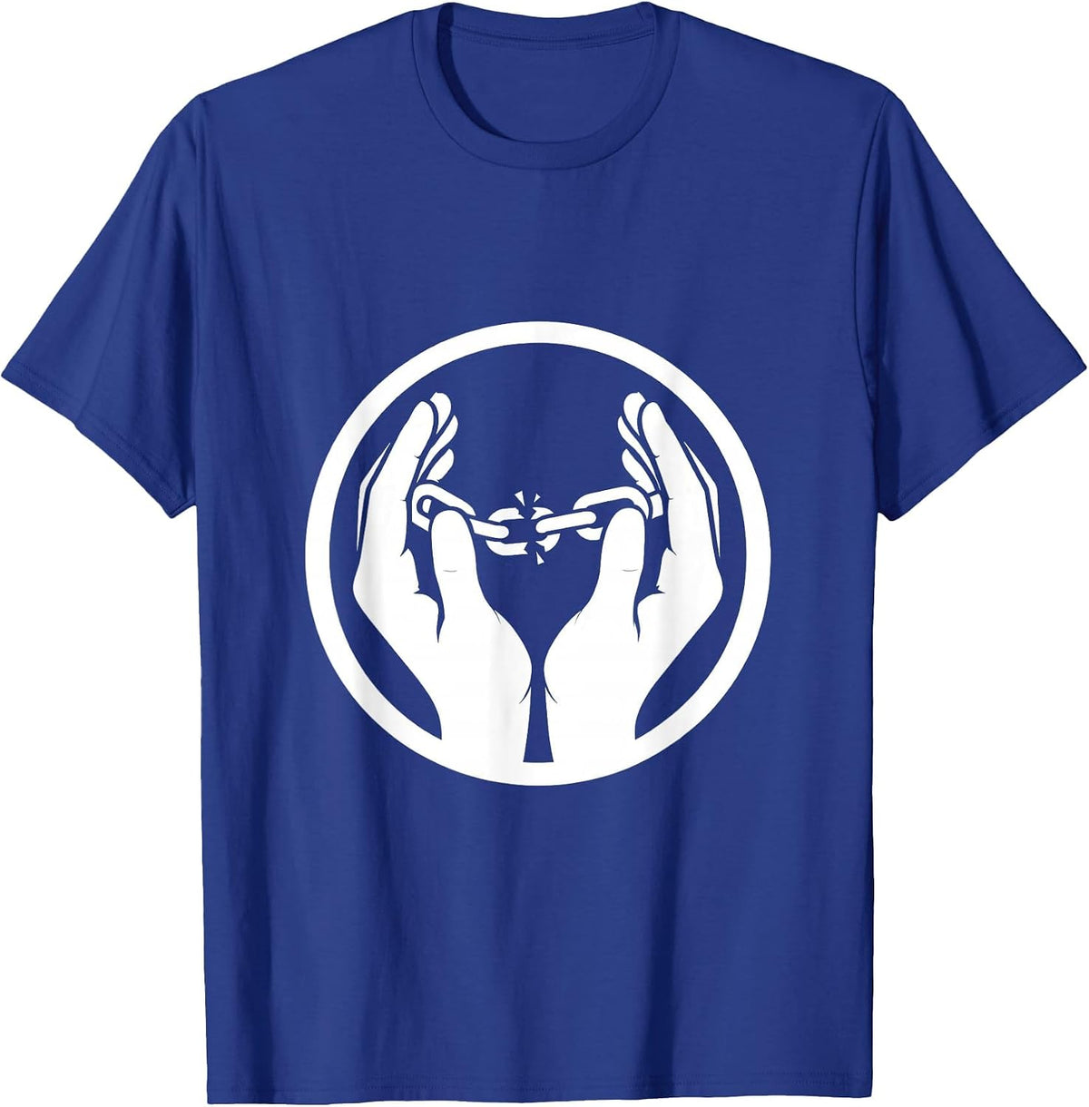 Suicide Awareness Broken Chain Reconnected Graphic T-Shirt - Royal Blue