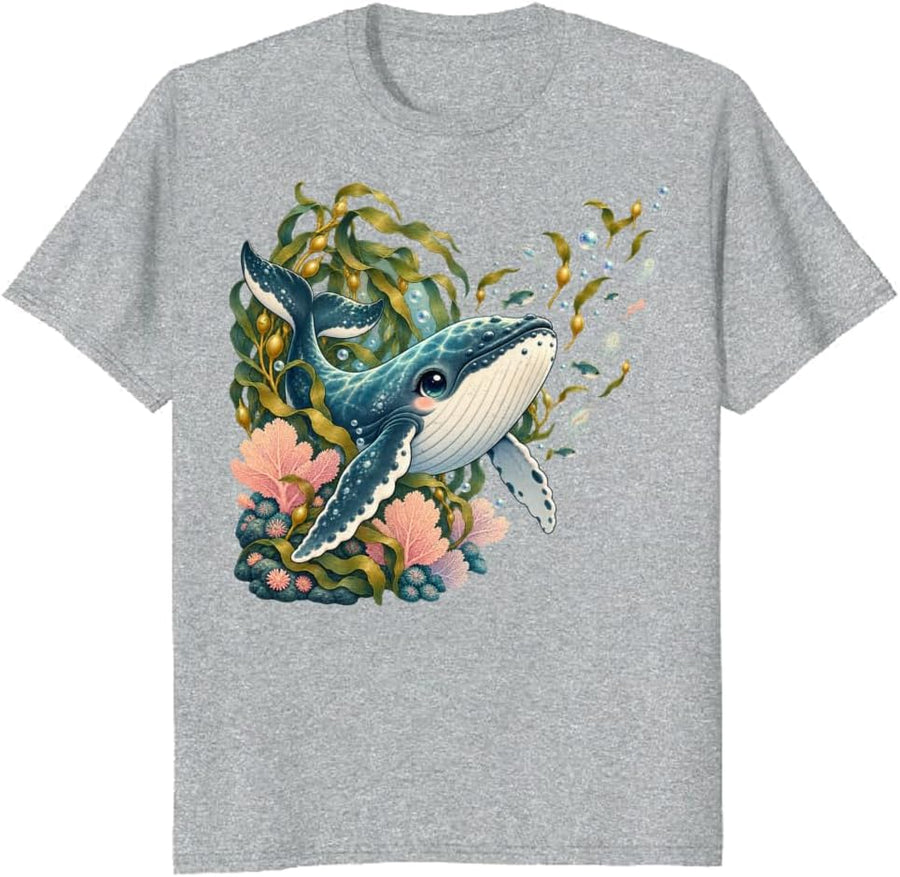 Koi Floral T-Shirt Lotus Pond Nature Lover Birthday Tee - S3