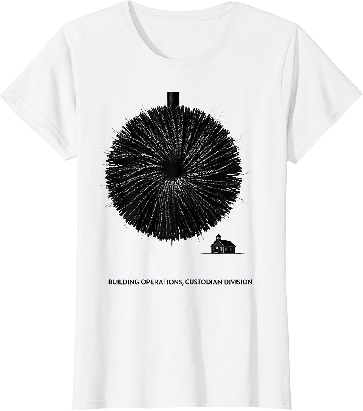 Building Operations Custodian Division Funny School T-Shirt - White