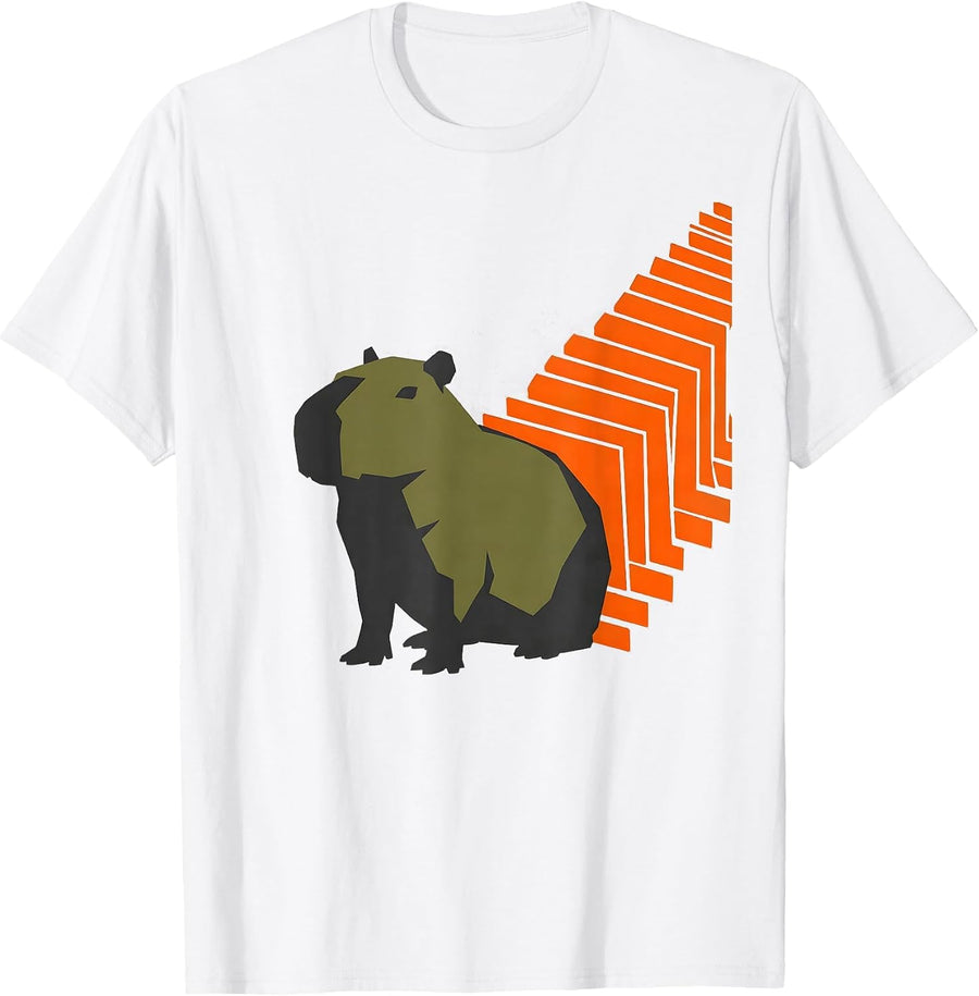 Capybara Funny Meme Gamer Humor T-Shirt - White