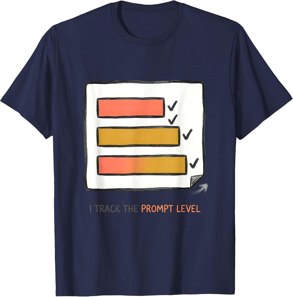 Men's I Track The Prompt Level Special Education Teacher SPED T-Shirt - Navy Blue