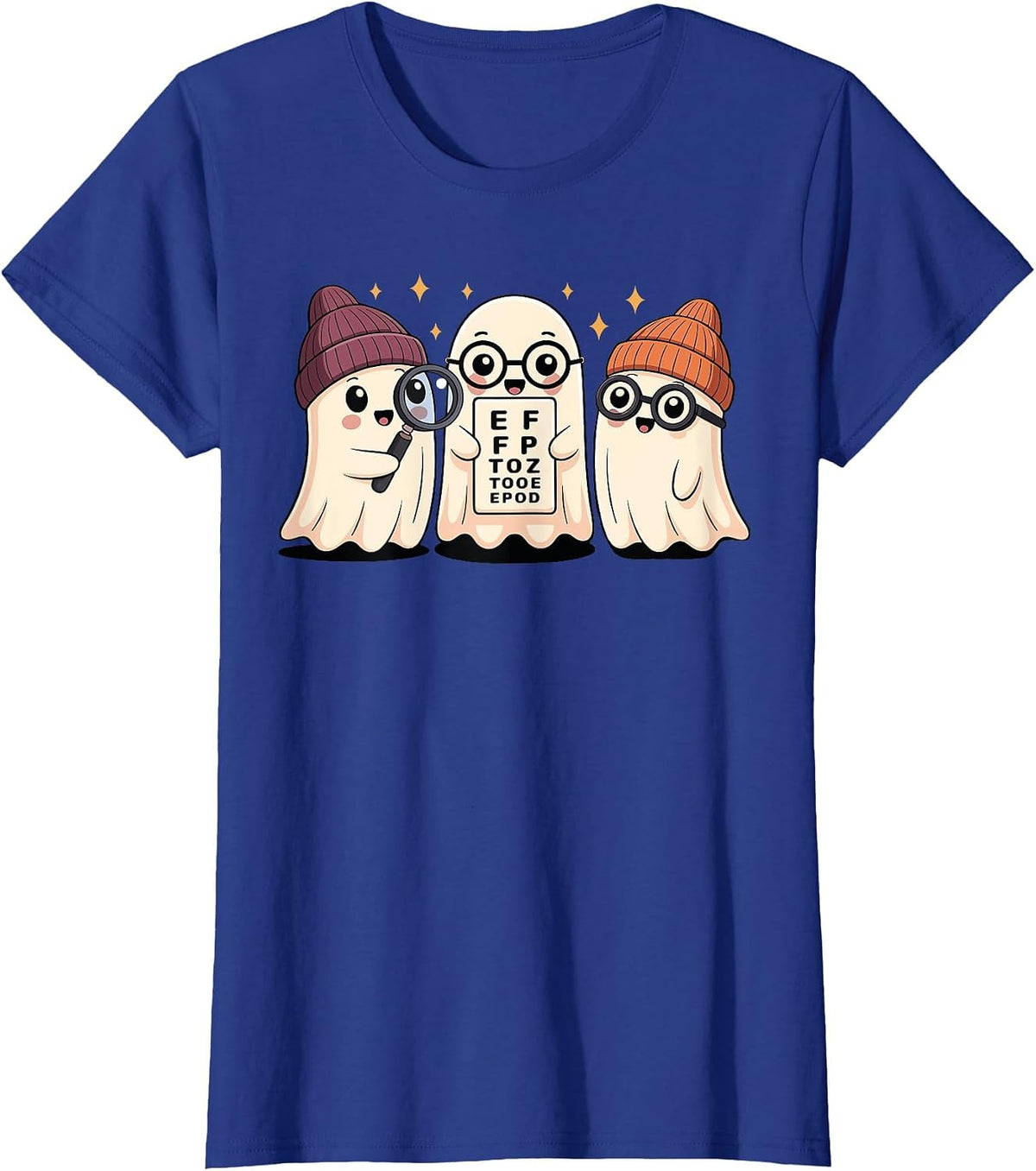 Optometry Halloween Spooky Ophthalmologist Funny Eye Doctor T-Shirt - Royal Blue