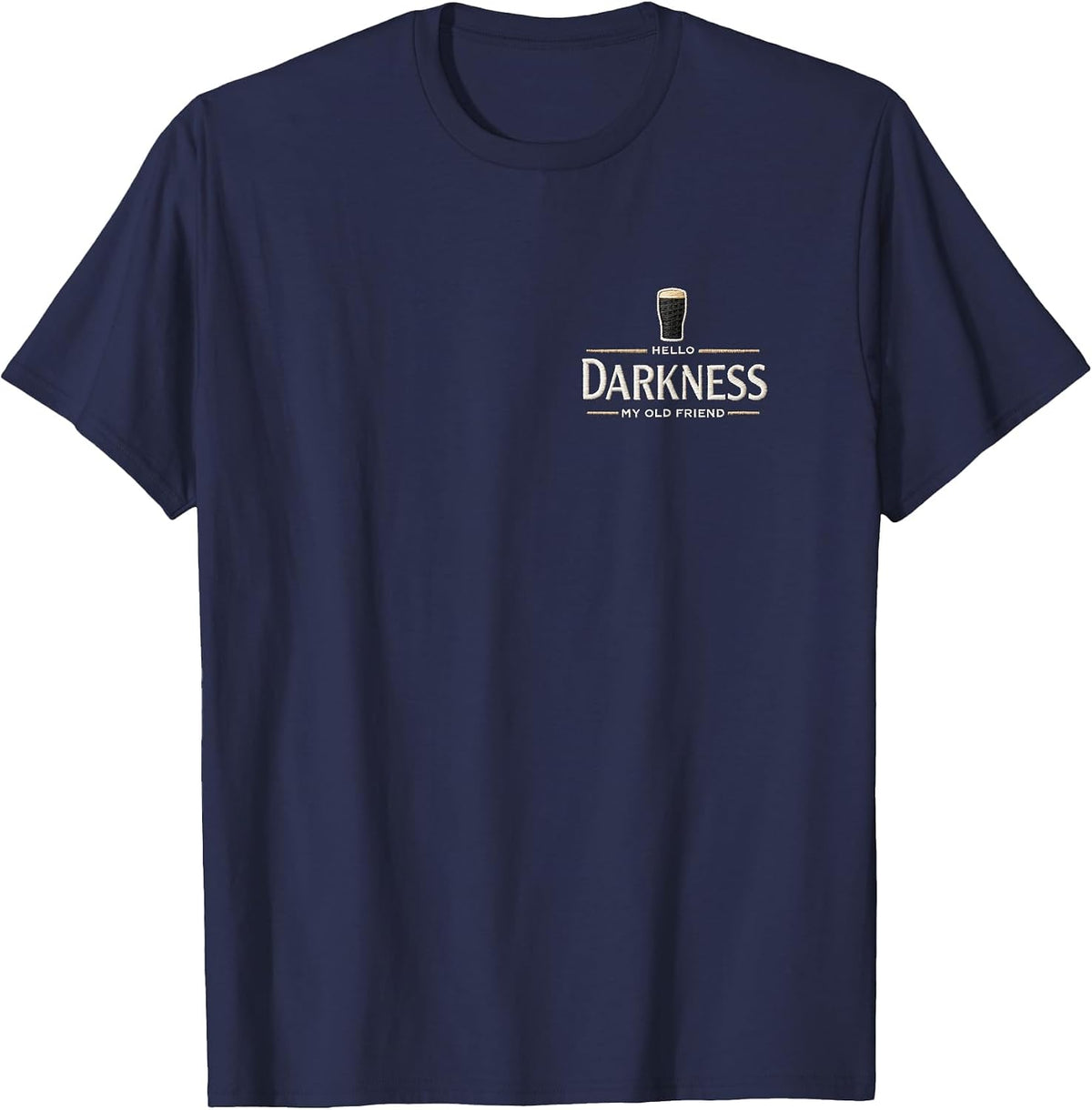 Men's Hello Darkness My Old Friend T-Shirt - Navy Blue