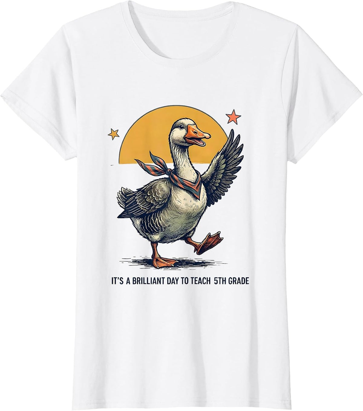 It's A Brilliant Day To Teach 5th Grade Teacher T-Shirt - White