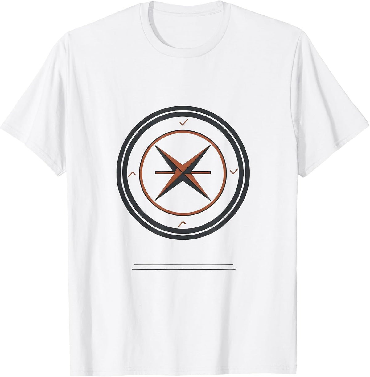 Men's Minimalist History Teacher Compass Seal Back to School T-Shirt - White