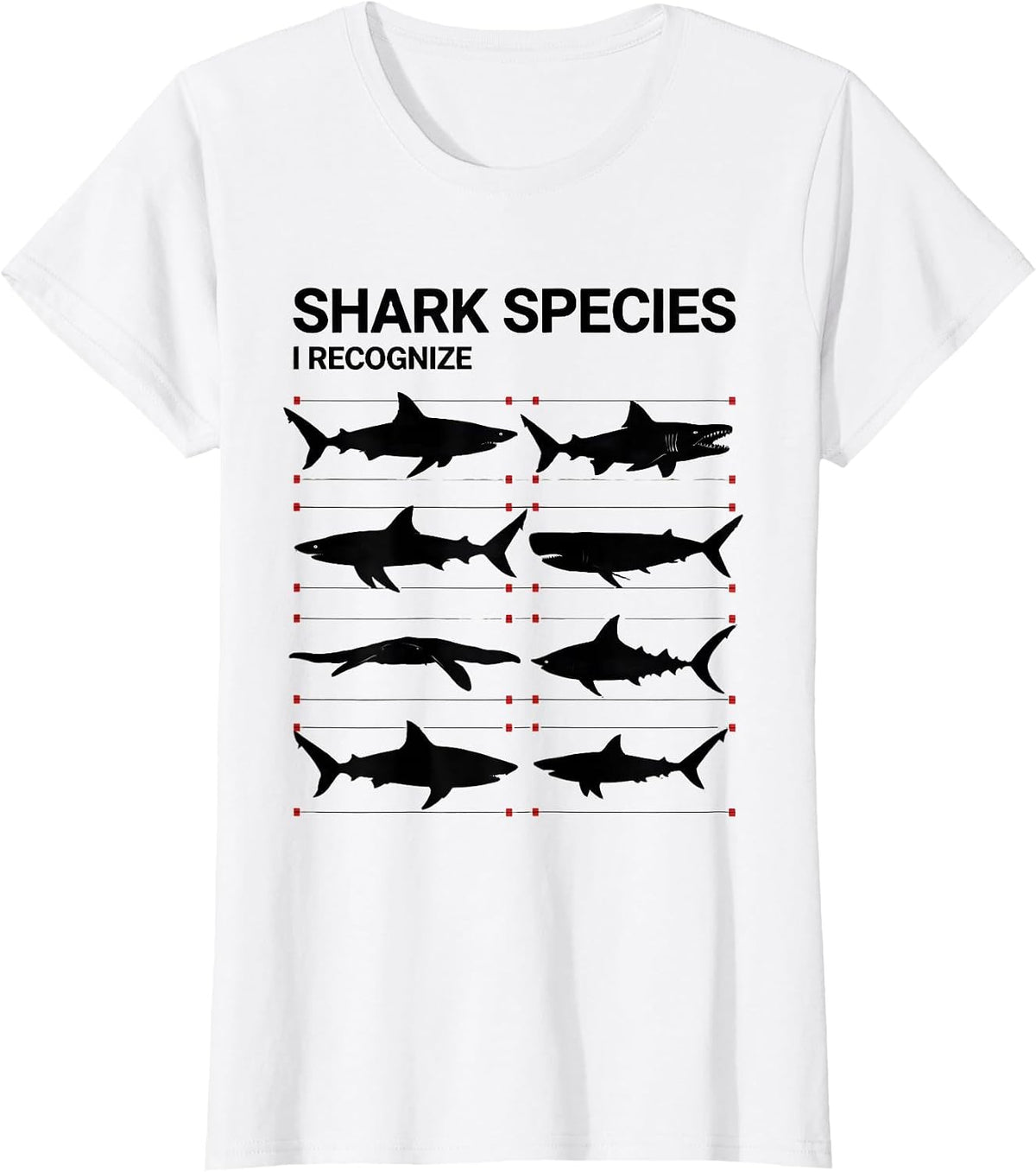 Shark Species I Recognize Funny Marine Biology Ocean T-Shirt - White